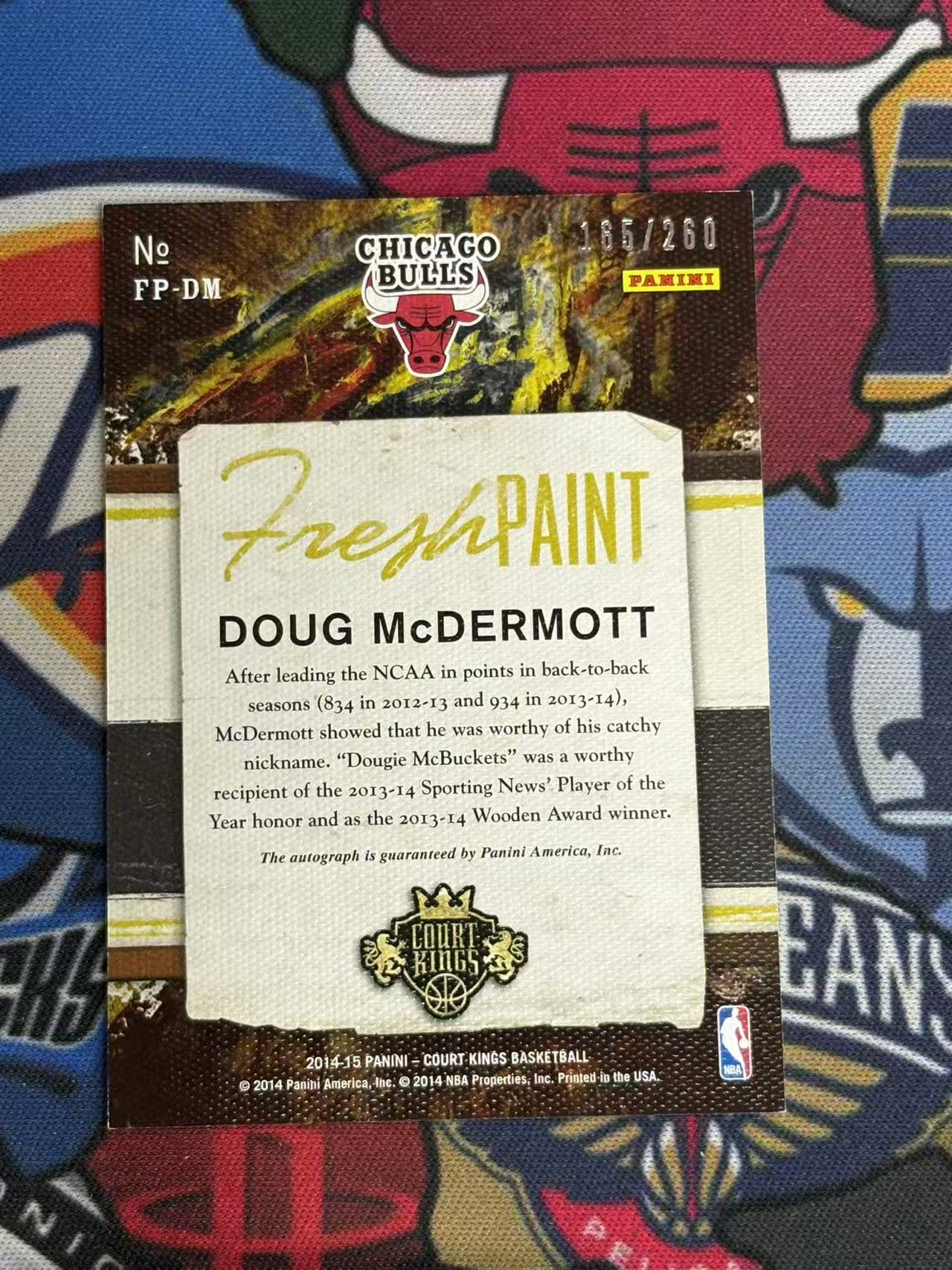 2014-15 PANINI COURT KINGS 油画系列 Doug McDermott 公牛 新秀RC 神射手 迈克德莫特 道格麦克德莫特 260编 签字卡 卡签 新秀签 FP签【烂臭嘴拍卖】