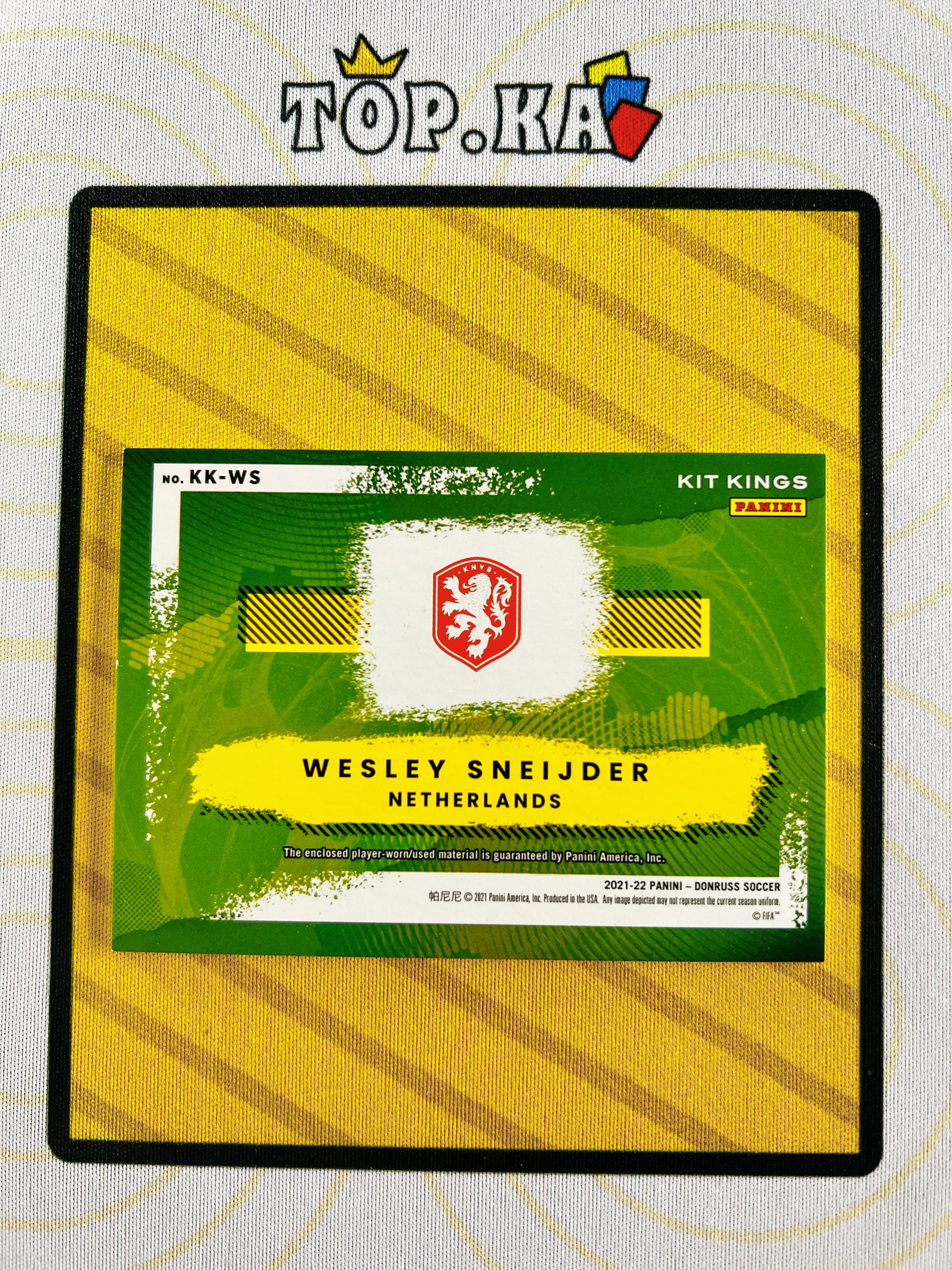 【顶尖卡社】2021-22 Panini 杜蕾斯Donruss 荷兰 斯内德 银折 Kit Kings 皇冠油画 球衣卡 国际米兰 皇马 Wesley Sneijder 详情看描述 卡品如图【梦游】