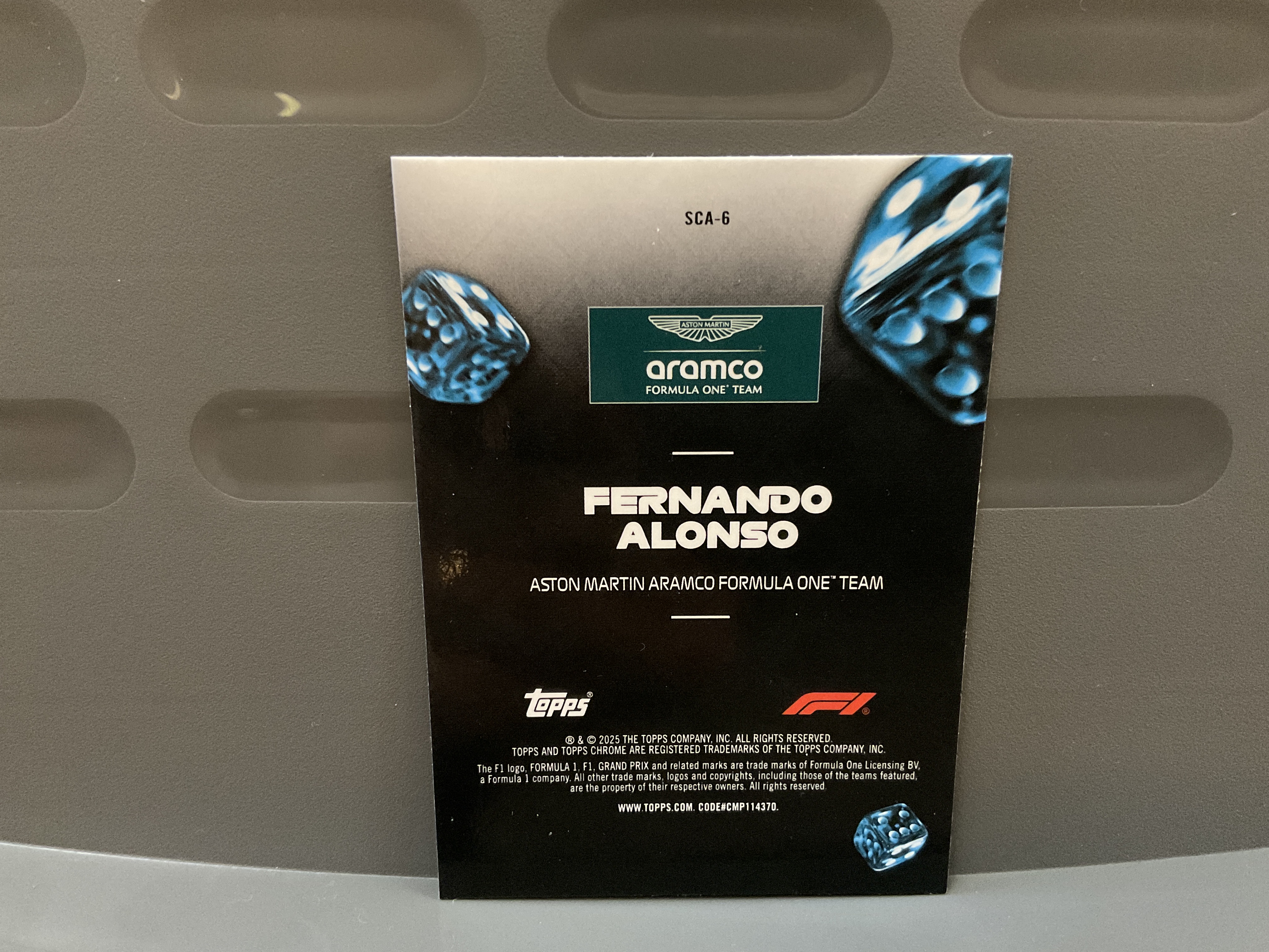 2025 Topps Chrome Fernando Alonso #SCA-6 阿隆索 费尔南多 F1 阿斯顿马丁 头哥 阿斯顿马丁车队 折射 行业王牌 赛道王牌 F1方程式