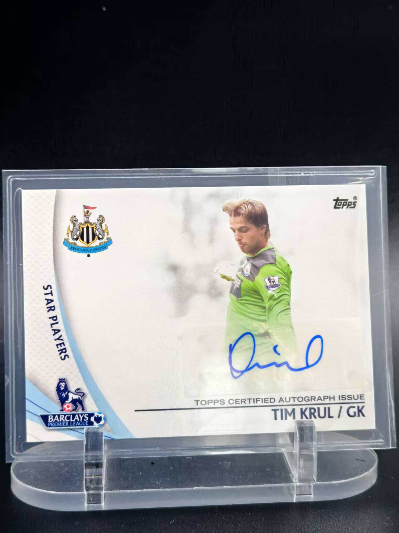2013 Topps Premier Tim Krul #SP-TK 克鲁尔 纽卡斯尔 荷兰 英超 元年 签字