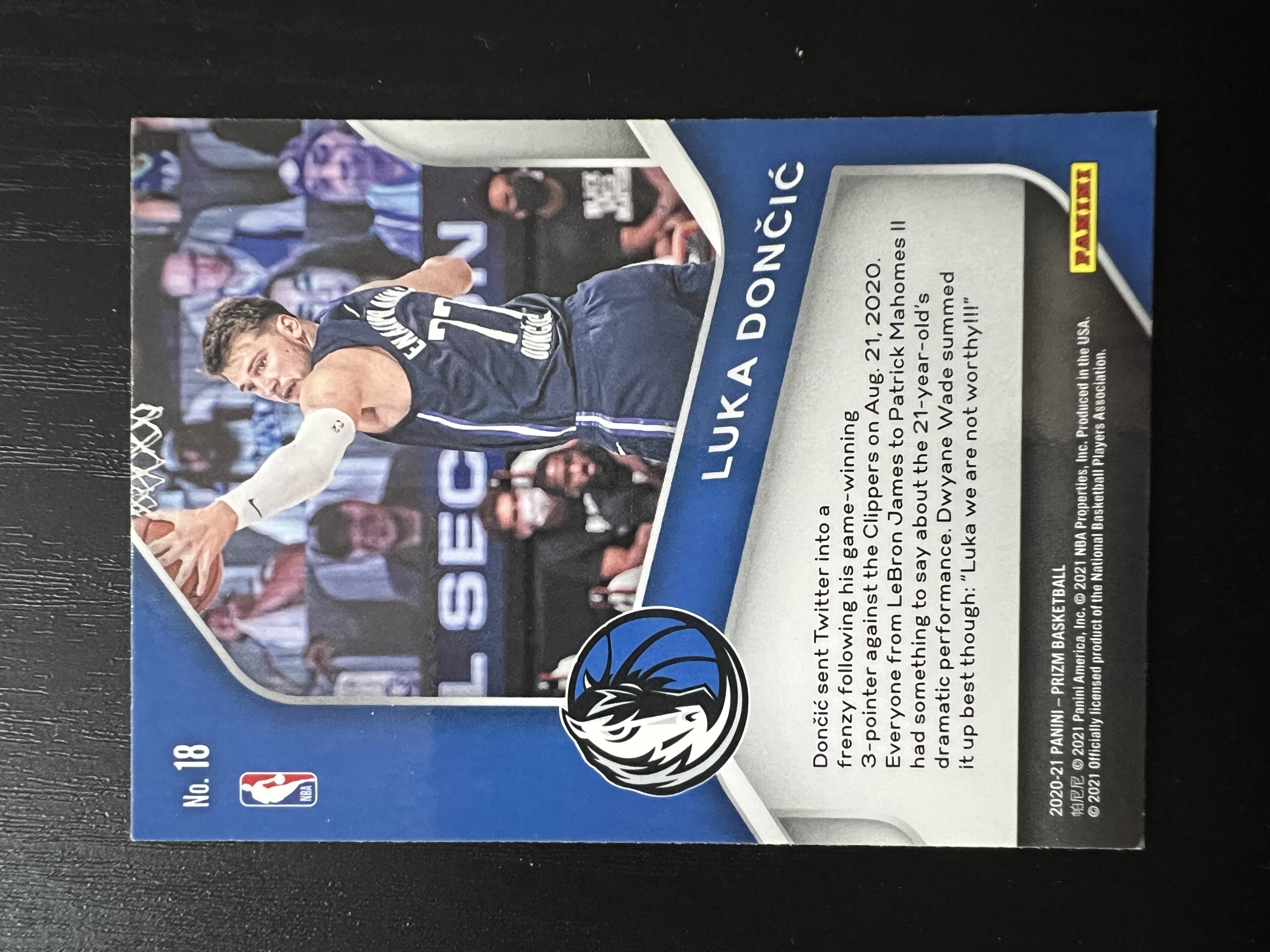 2020-21 Panini Prizm Luka Doncic 卢卡东契奇 独行侠 PZ 统治特卡 (QYANG-A10)收藏凑套 卡品如图 免费代拍