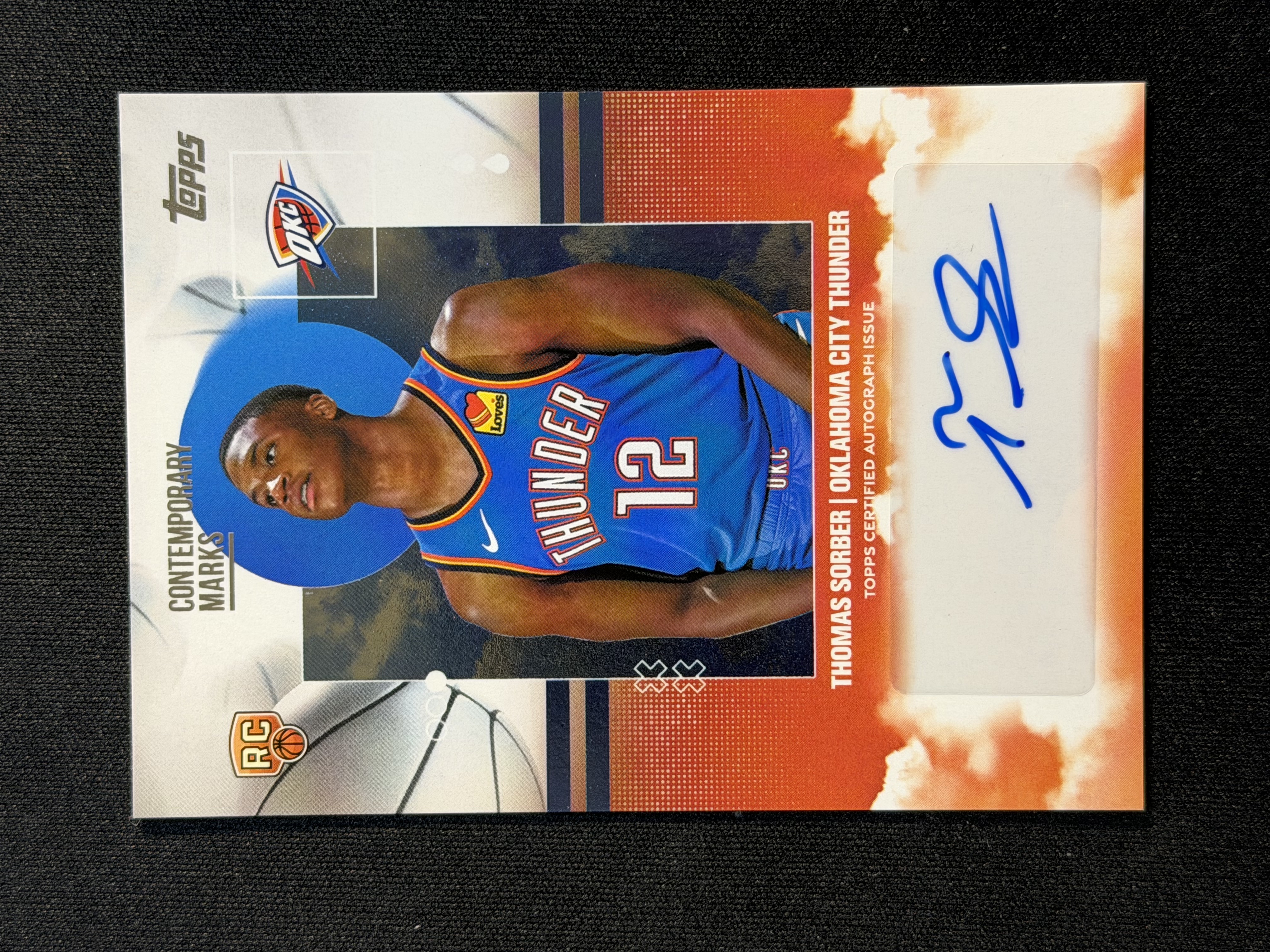 2025-26 Topps flagship Thomas Sorber RC 托马斯 索博 新秀 签字 -feng