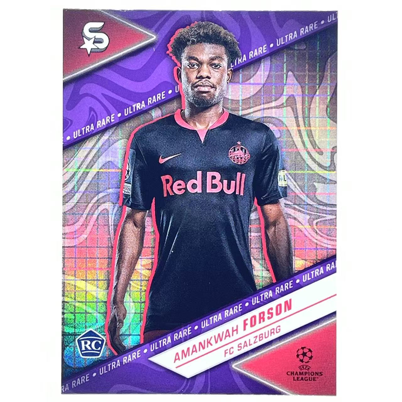 X 2024 Topps SuperStars Amankwah Forson RC 阿曼卡 福森 新秀 诺维奇 加纳 萨尔茨堡红牛 欧冠 超巨盒 巨星盒 99编 紫折 折射 轻印如图 WWW#