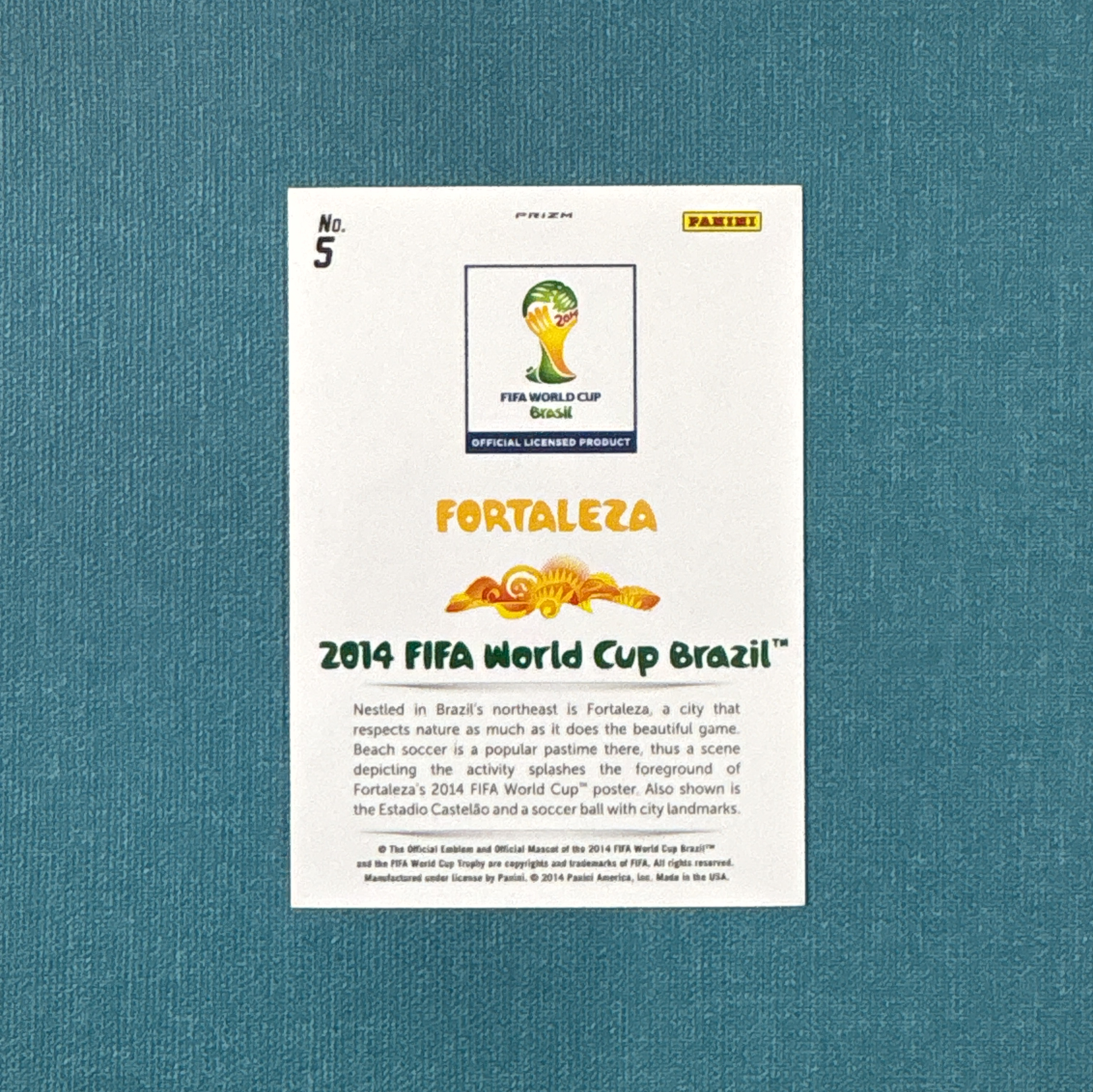 2014 Panini Prizm 世界杯PZ 元年 Fortaleza 福塔莱萨 巴西 举办城市 海报特卡 银折 卡品如图 RKW