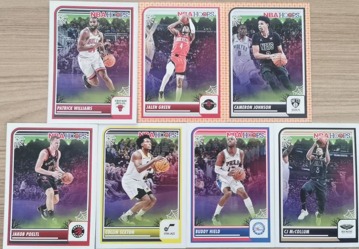 2023-24 Panini haunted hoops 万圣节 杰伦格林 卡梅隆约翰逊 帕威 博尔特尔 塞克斯顿 CJ麦科勒姆 希尔德 火箭 篮网 公牛 猛龙 爵士 鹈鹕 76人