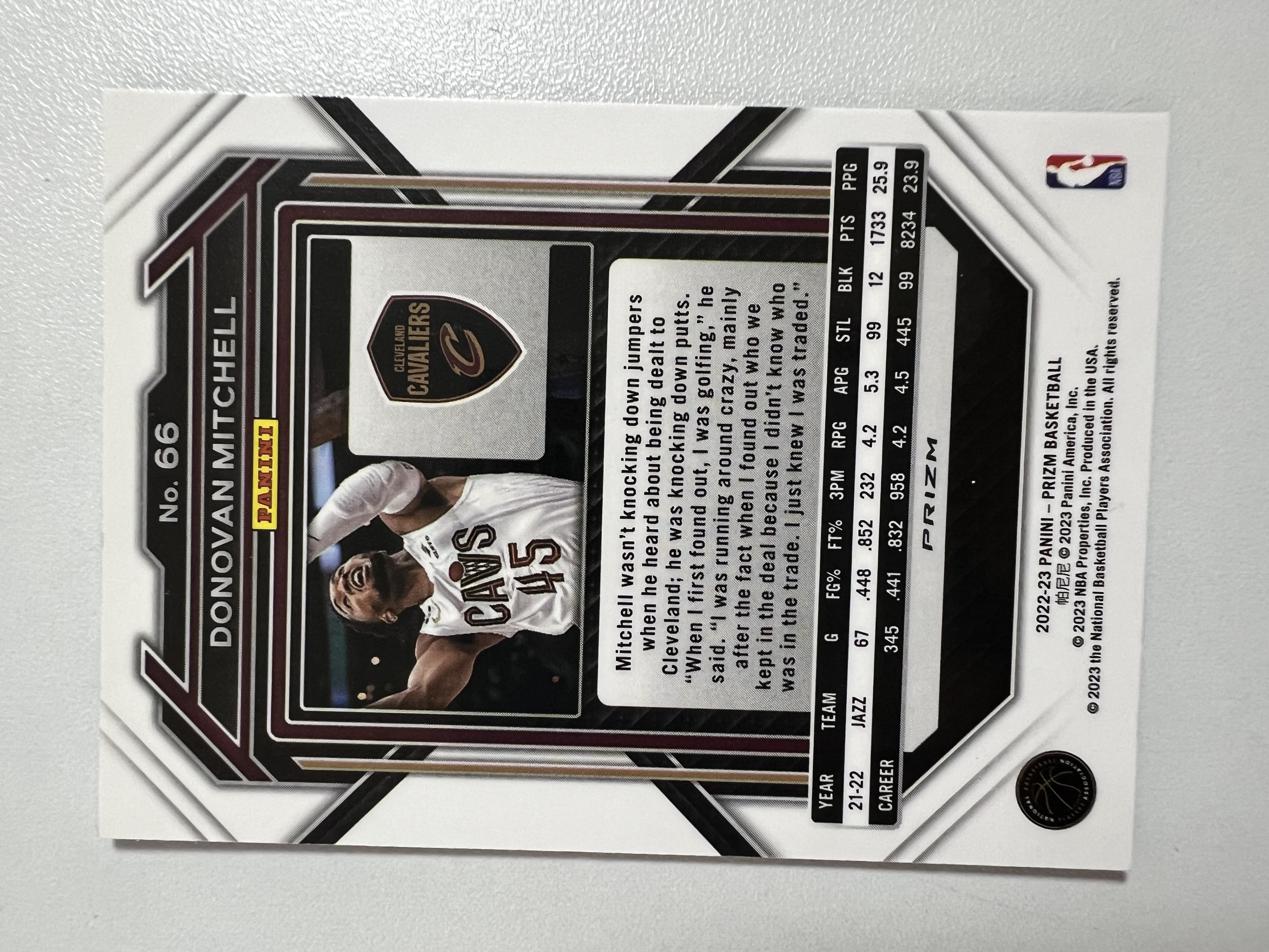 2022-23 Panini Prizm Donovan Mitchell 多诺万米切尔 骑士 PZ系列 圈圈折 HH02 收藏凑套 卡品如图