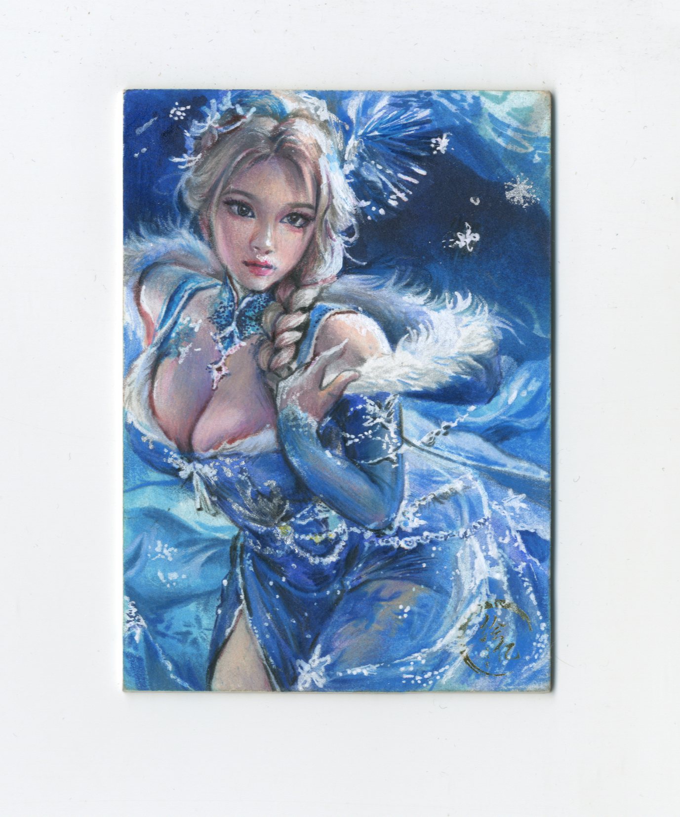 【Jackie杰基拍卖】绘亿工作室 逢人便爱系列 二次元美女 手绘卡 1/1 画师: 绮怀 (迷路)