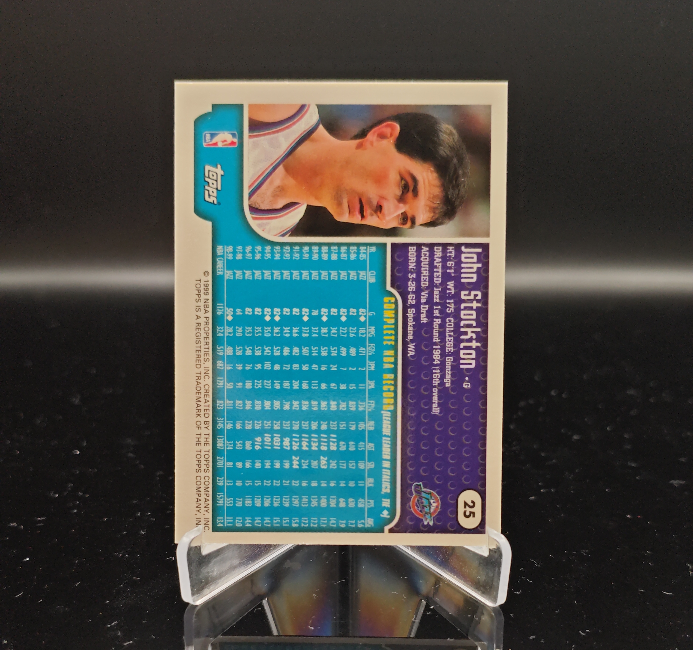 1999 Topps Topps John Stockton #25 犹他爵士 约翰斯托克顿 卡品如图