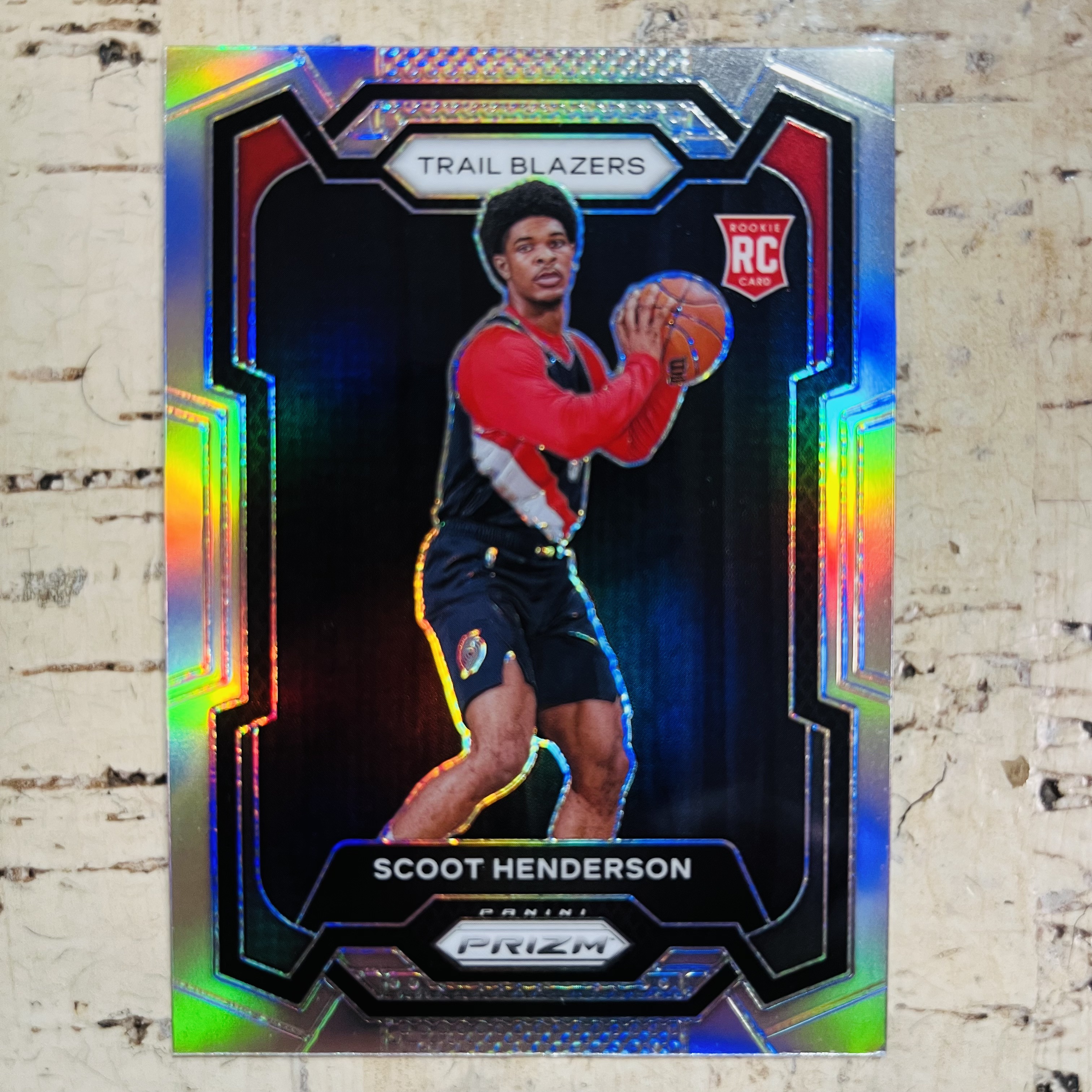 2023-24 Panini Prizm Scoot Henderson RC 新秀 开拓者 亨德森 正银折 银折射 第1张 稀有折射 凑彩虹必备【小卡迷拍卖 可累积半年】