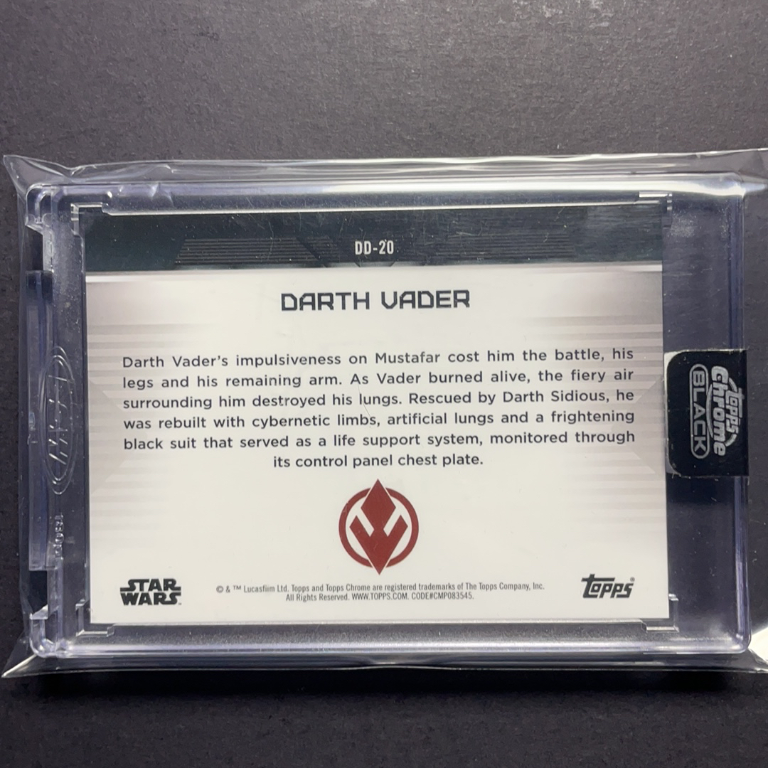 2025 Topps Star Wars 星球大战 达斯维达 大比例箱货 比例插放 黑暗深处沙盒特卡 DD-20 2024 Topps Chrome星战影视Black黑盒系列