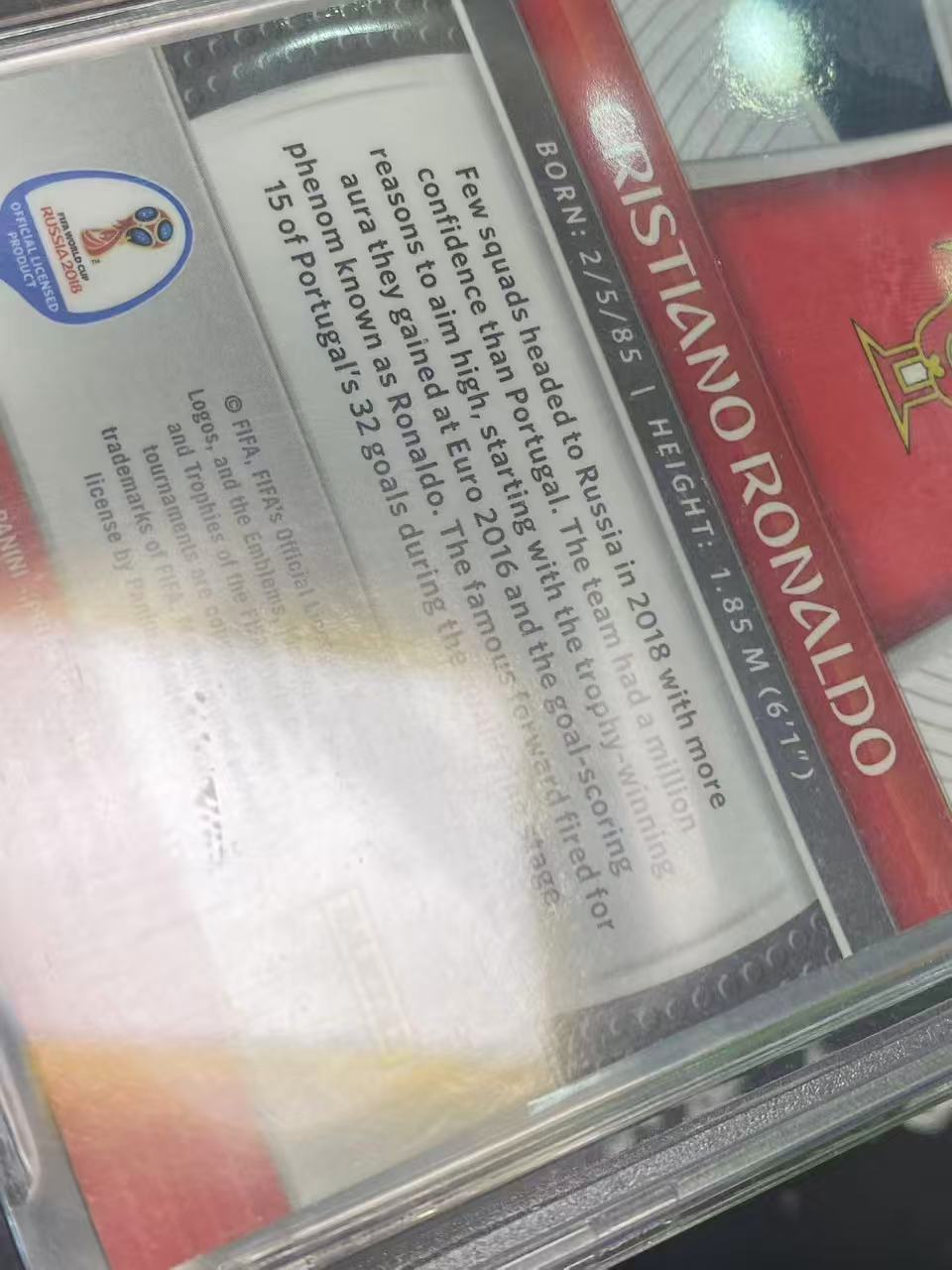 2018 Panini Prizm Cristiano Ronaldo 世界杯 葡萄牙 C罗 MOJO折射 皇马 曼联 金球先生 BGS9分 评级卡【ZYP代拍】Z586