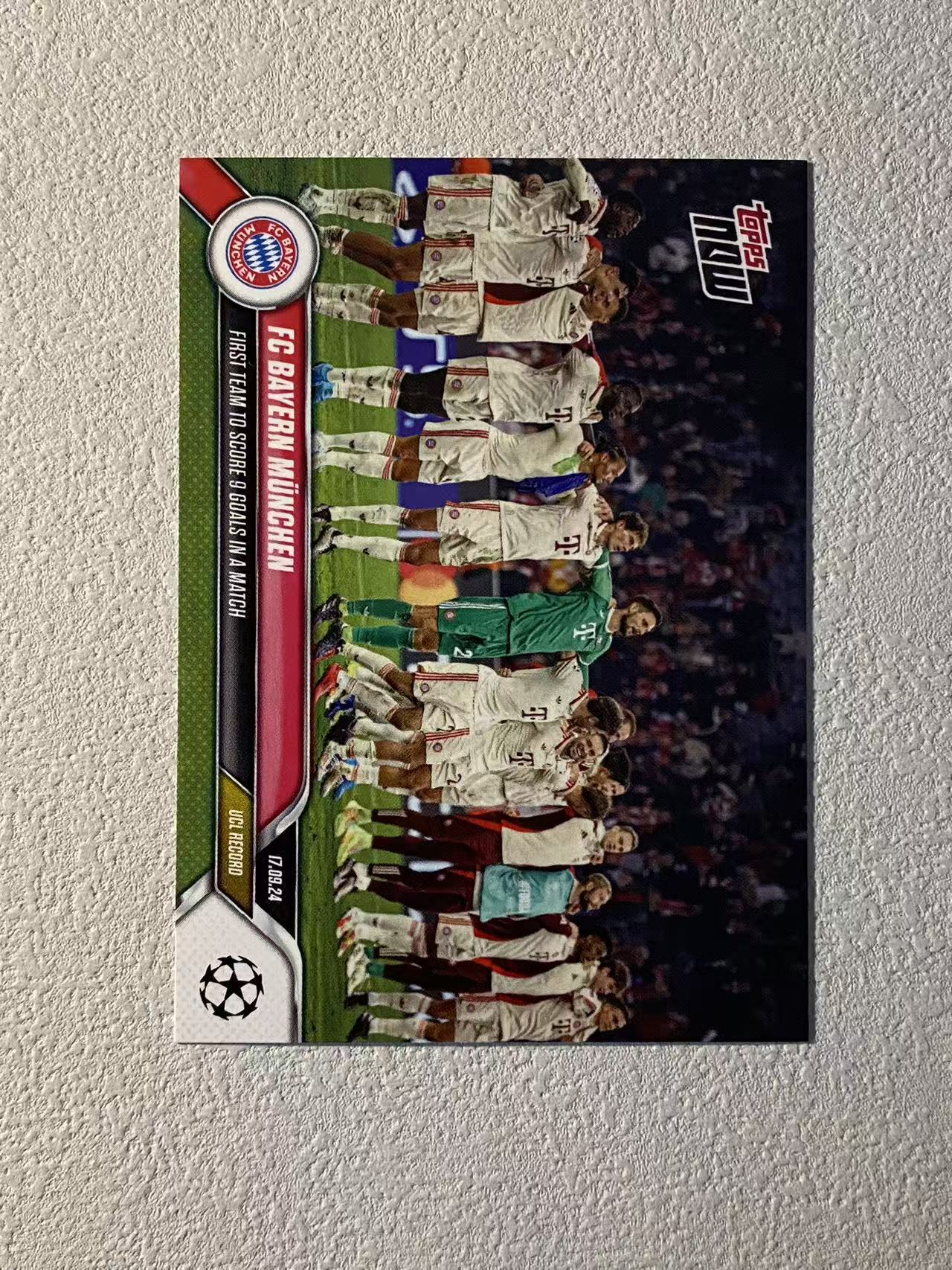 2024 Topps now FC Bayern München 欧冠now 时刻 拜仁慕尼黑 大合照 收藏必备