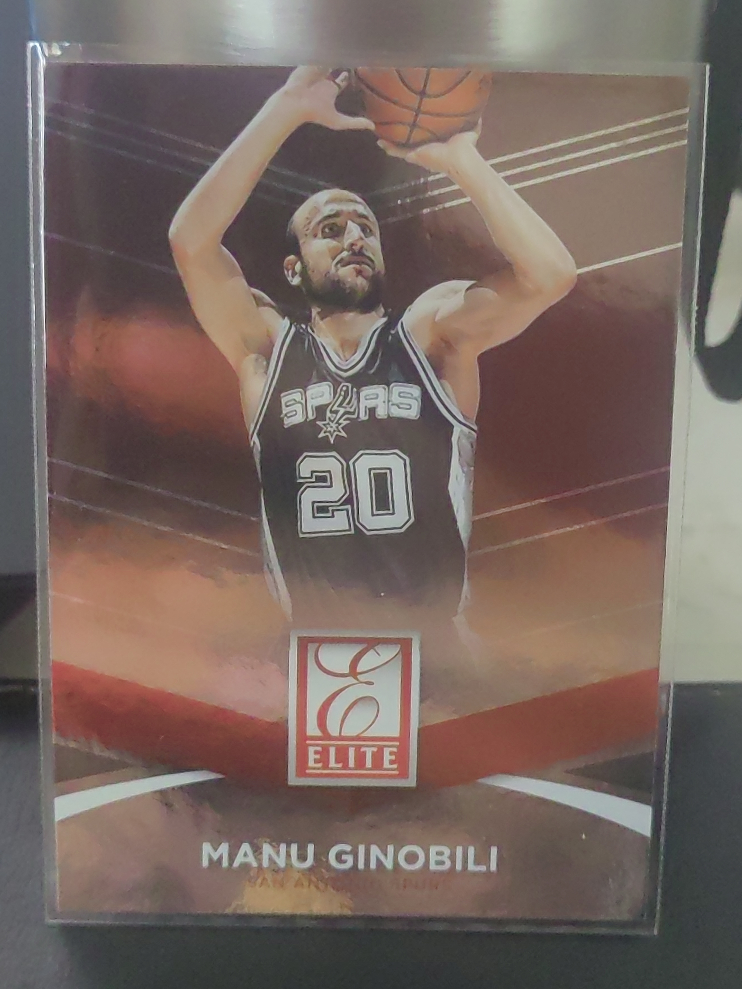 2014-15 Panini Donruss Manu Ginobili 杜蕾斯 精英插入 马努 吉诺比利 妖刀 名宿 马刺 篮 白边白角 不保卡品 卡品如图
