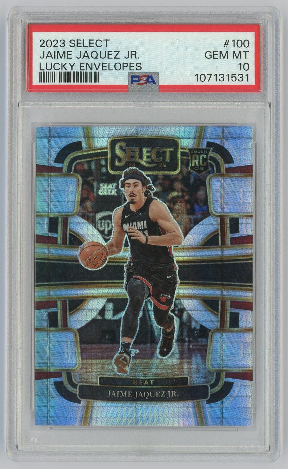2023-24 Panini Select Jaime Jaquez Jr. RC 小海梅哈克斯 新秀 一级 6/8编 超低编 银hyper折 折射 热火 PSA10 卡品如图 0CG1/11.27