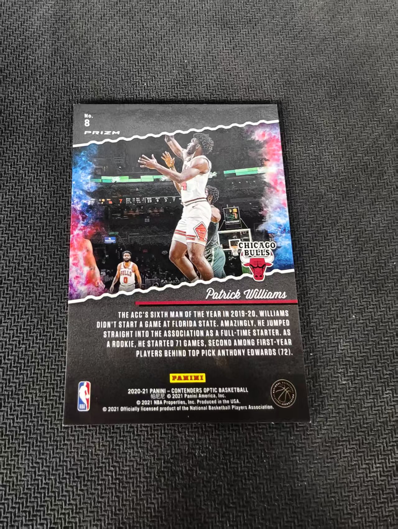 【可合并,不累计】2020-21 Panini Contenders Patrick Williams RC 球票OP 公牛 帕特里克 威廉姆斯 新秀rc 碎冰折