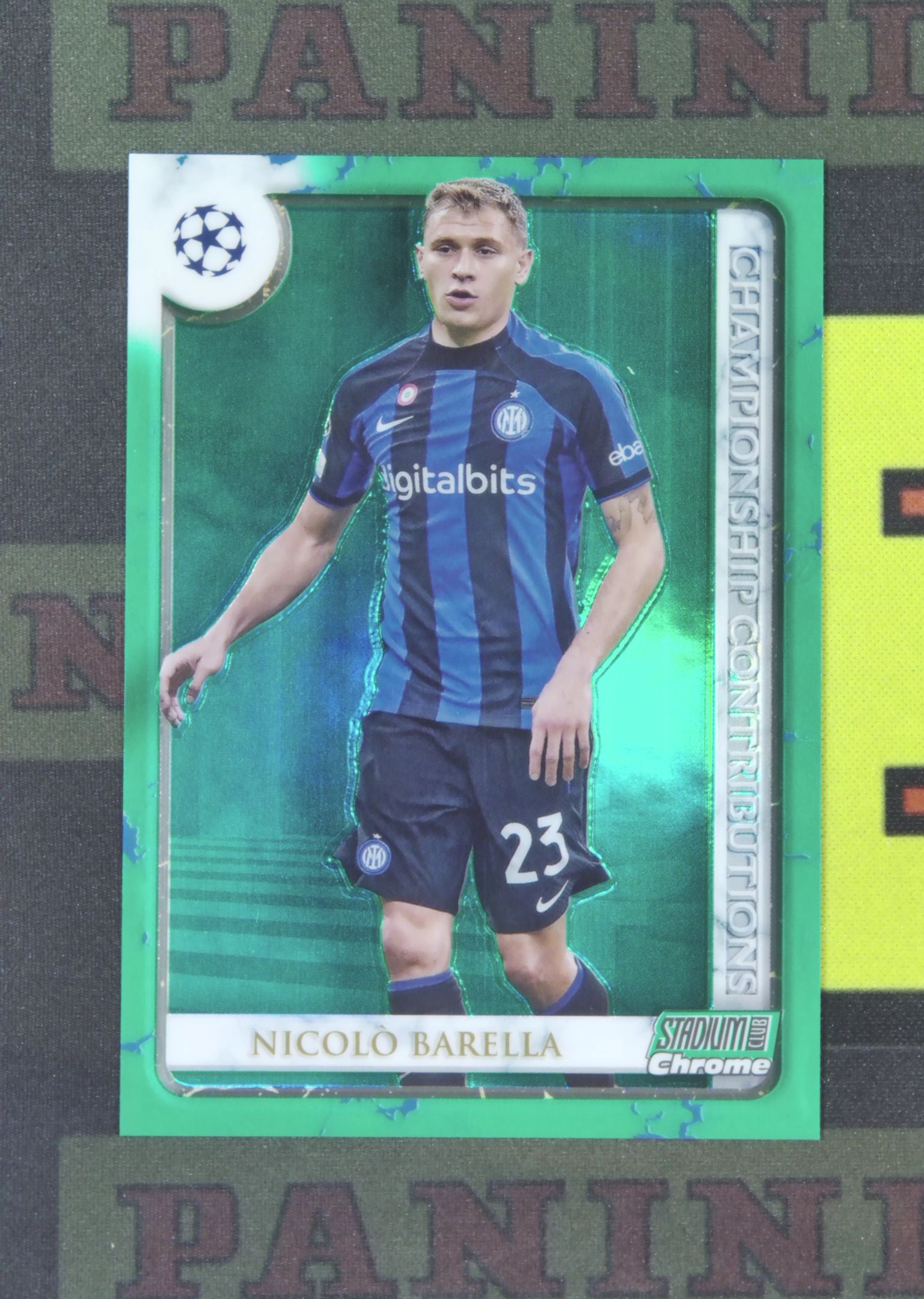 2022-23 Topps stadium club Nicolo Barella Nirvana Project 尼科洛 巴雷拉 国际米兰 71/99 绿折 折射 竞技场 卡品如图 SXY1