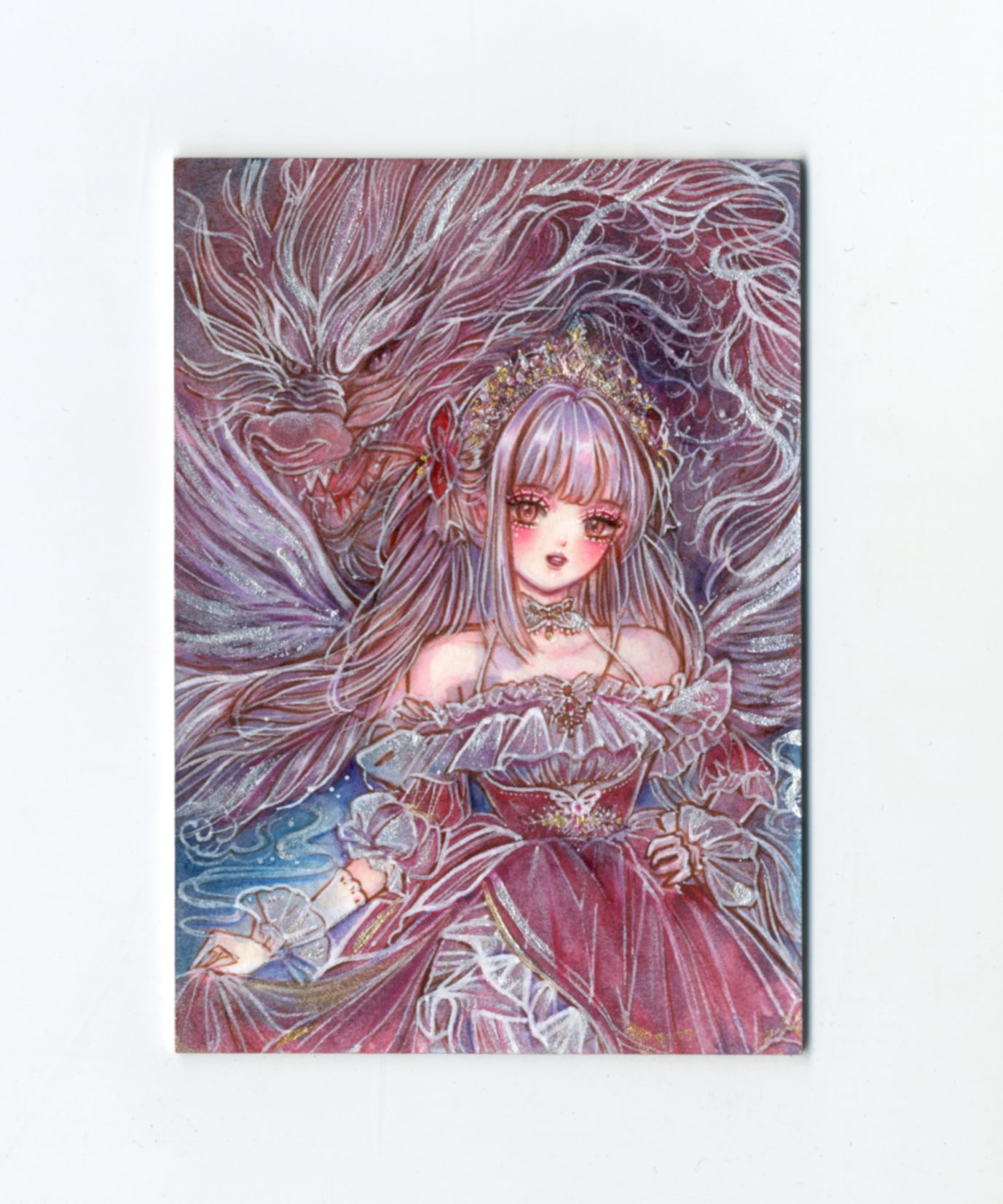 【Jackie杰基拍卖】鎏茫工作室 年终系列 少女 手绘卡 1/1 画师:小彤(灯塔)