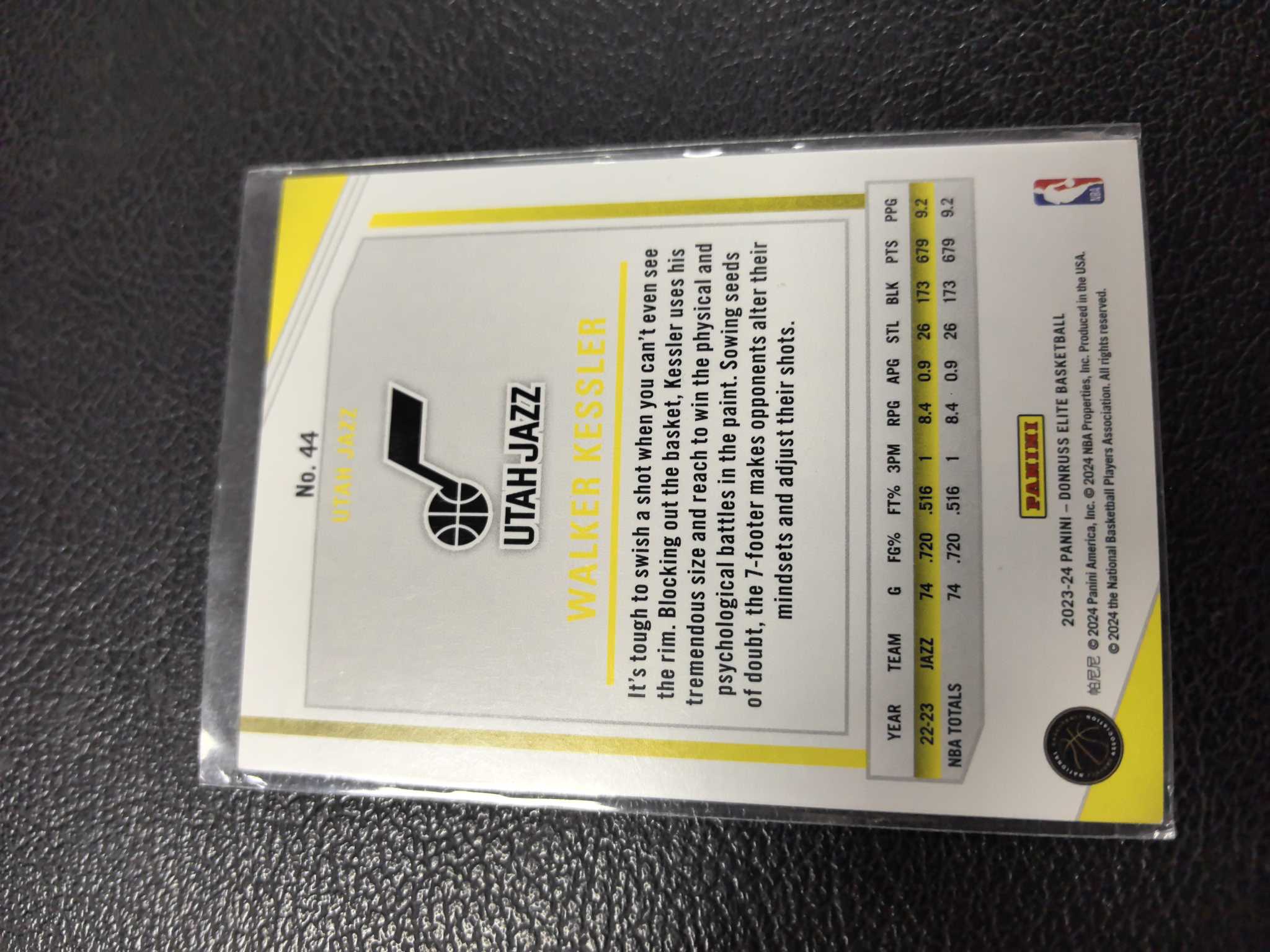 2023-24 沃克 凯斯勒 49编 精英 爵士 紫平行 爆炸 折 10-7