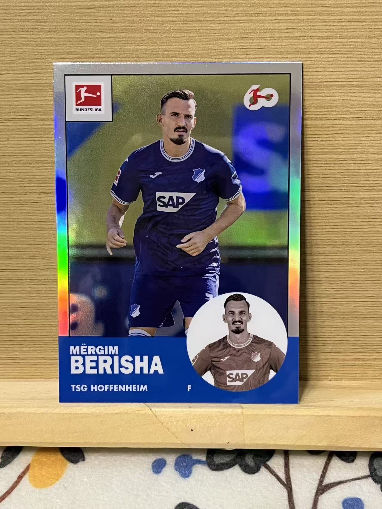 2024 Topps Chrome Mergim Berisha 贝里沙 特卡 霍芬海姆 银折 德甲 实卡精美 卡品如图 LZ9
