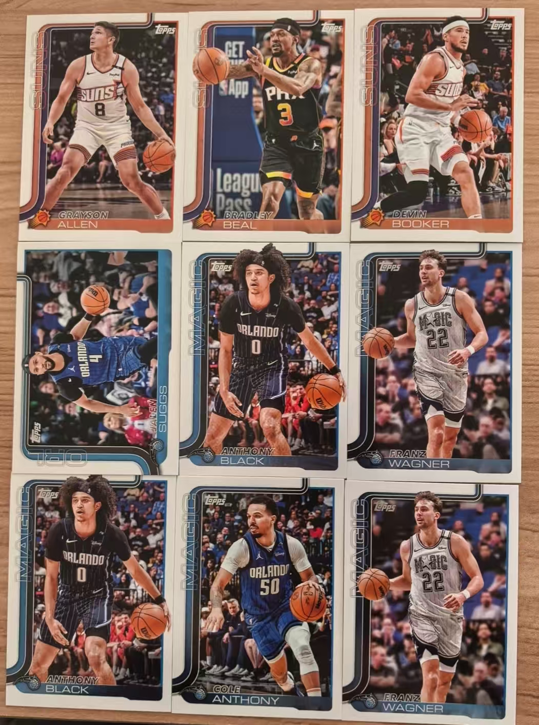 2025 Topps Flagship 布克 比尔 阿伦 瓦格纳 布莱克 擦哥 萨格斯 太阳 魔术 base 凑套