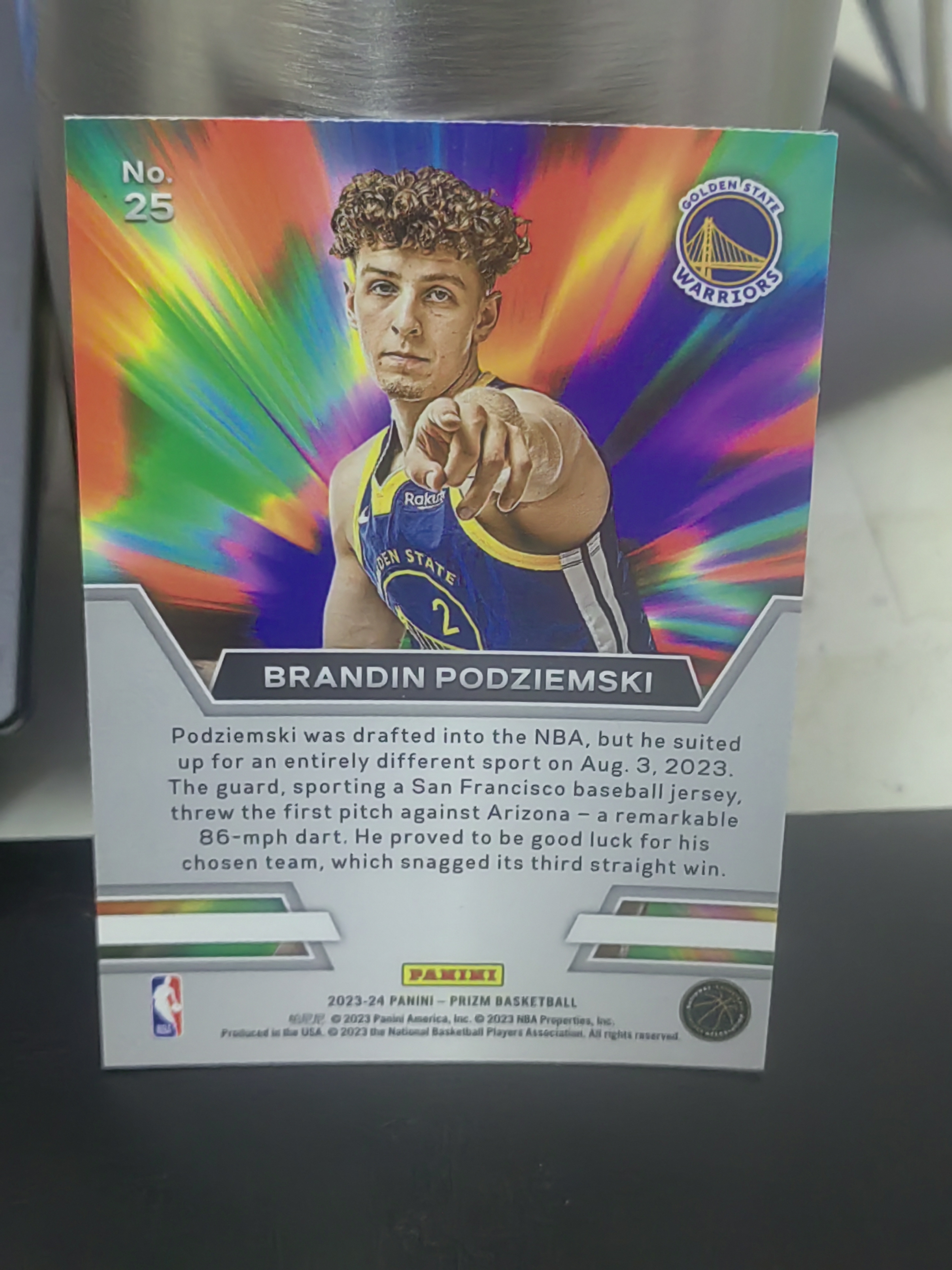 2023-24 Panini Prizm Brandin Podziemski RC PZ 布兰丁波杰姆斯基勇士 