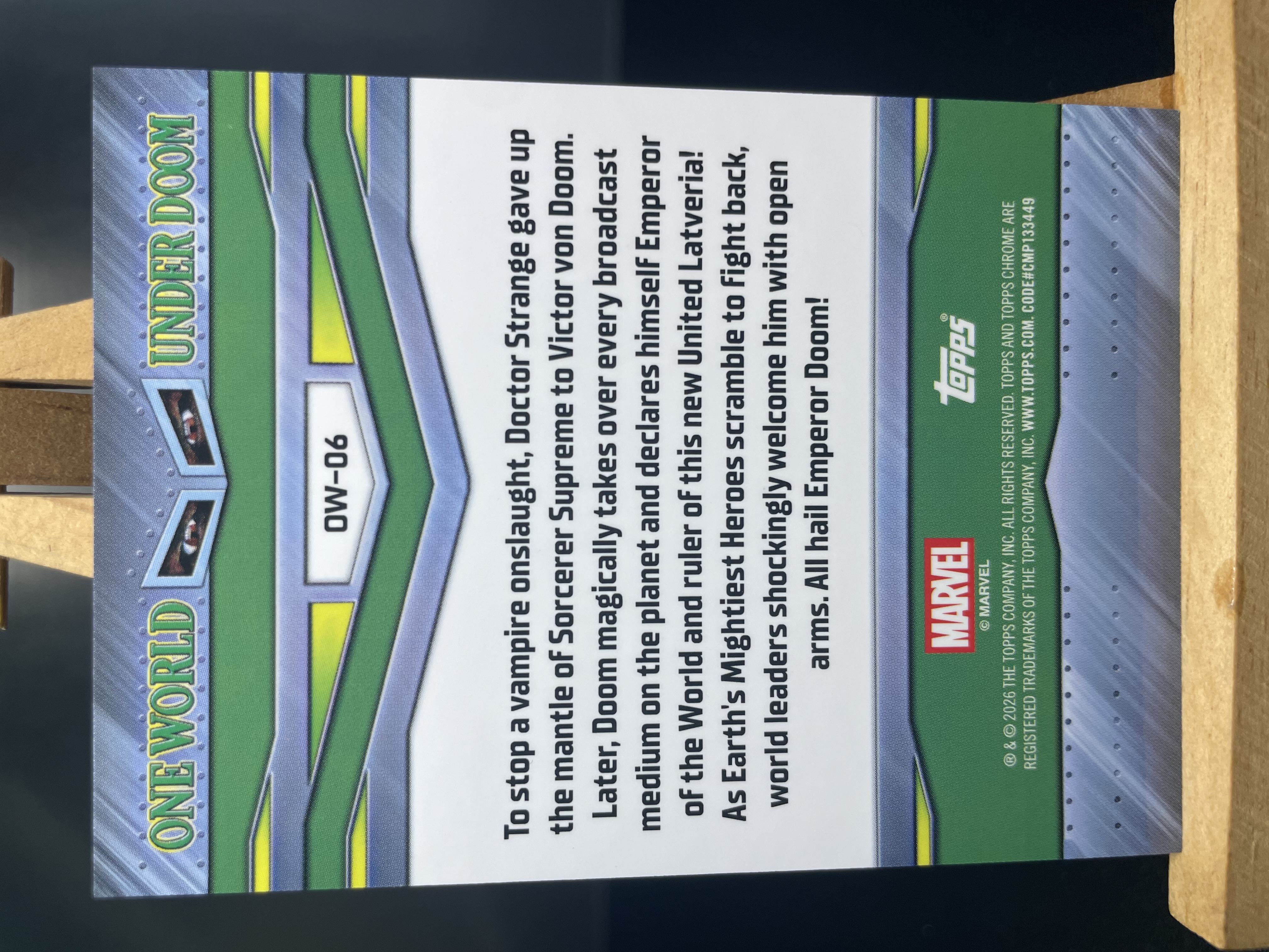 (B6)2026 TOPPS MARVEL 折射 毁灭博士大头特写 实卡好看 收藏凑套必备 卡品如图 !!!