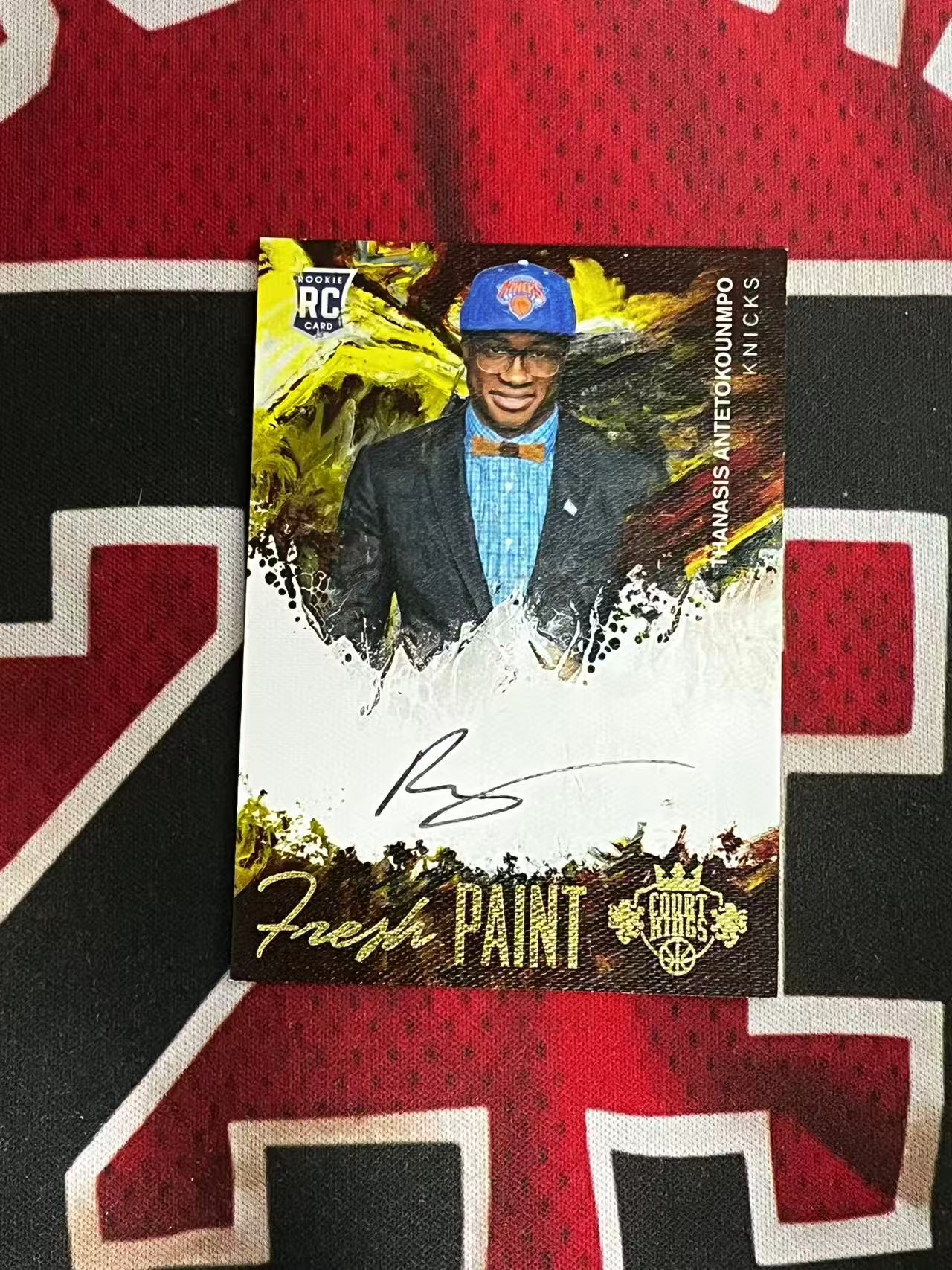 【接寄拍】2014-15 PANINI COURT KINGS 油画系列 尼克斯 新秀RC 字母哥哥 萨纳西斯阿德托昆博 260编 签字卡 卡签 FP签 凑套专收必备【烂臭嘴拍卖】