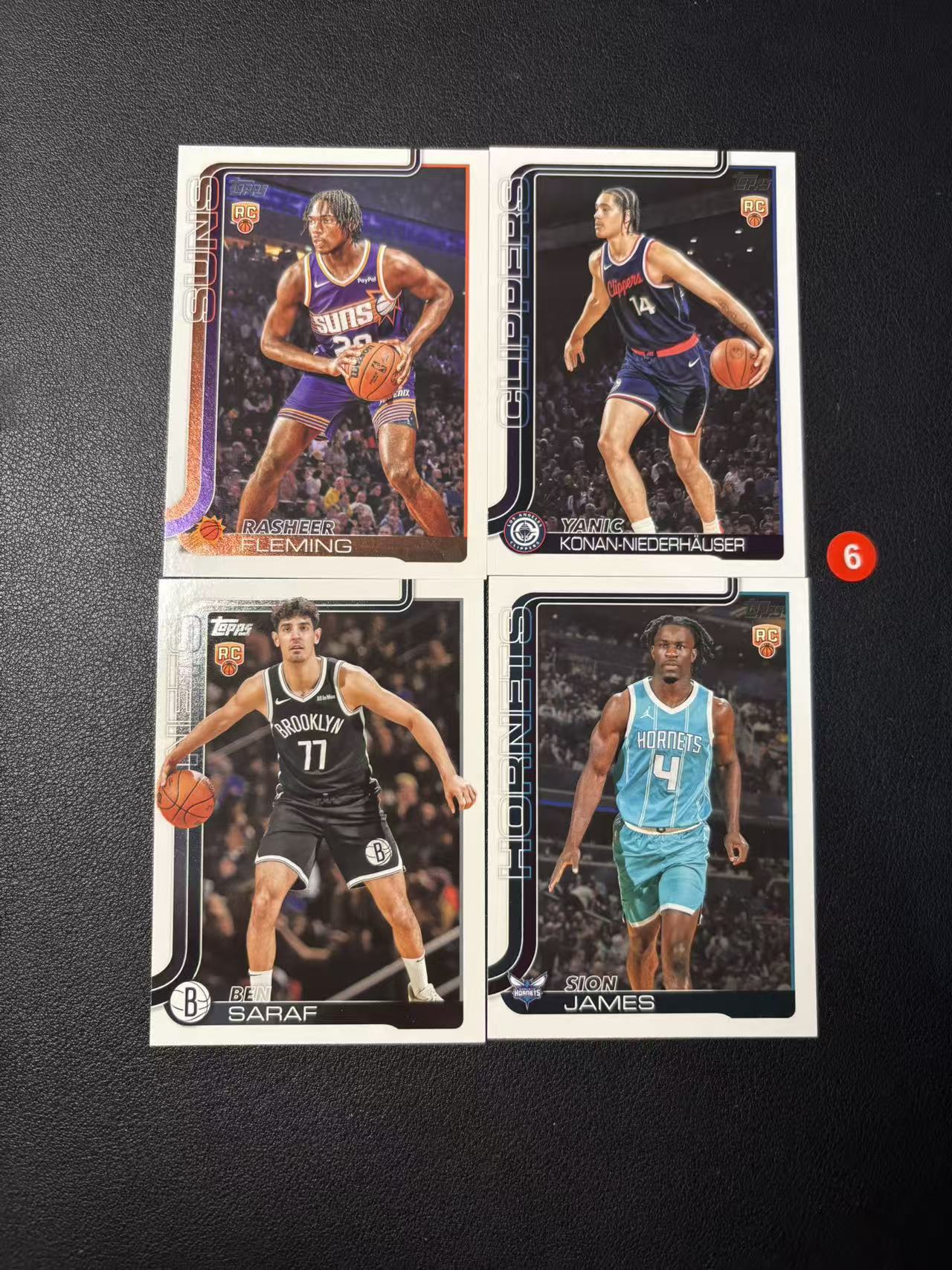2025 Topps flagship 4张 新秀 打包 RC 弗莱明 萨拉夫 希恩詹姆斯 尼德豪泽 微瑕 卡品如图 专收必备 N2