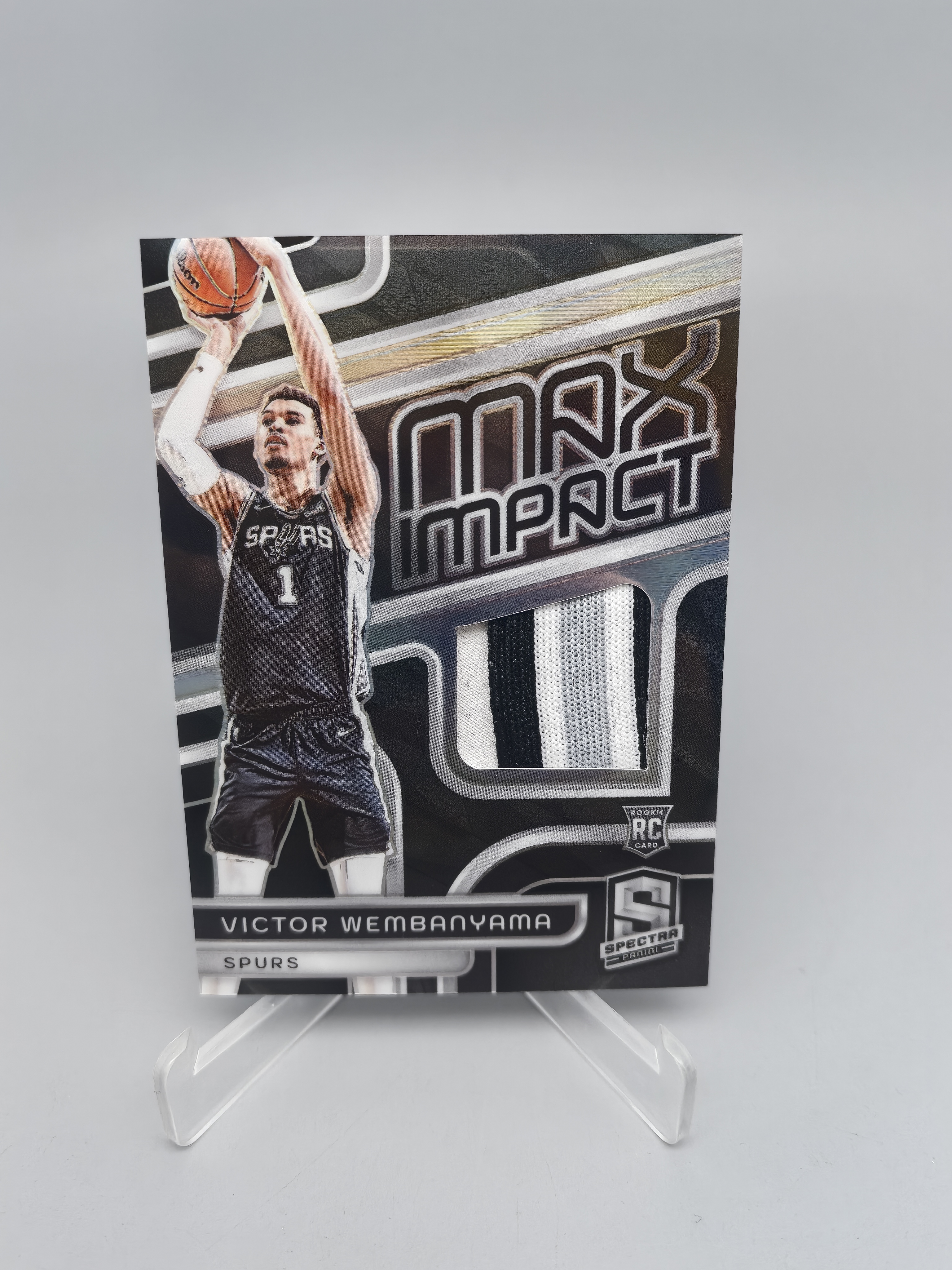 【拆吧代拍】2023-24 Panini Spectra Victor Wembanyama RC 光谱 马刺 维克多 文班亚马 状元 新秀RC 球衣物料 银折 91/149编 收藏必备fg1130