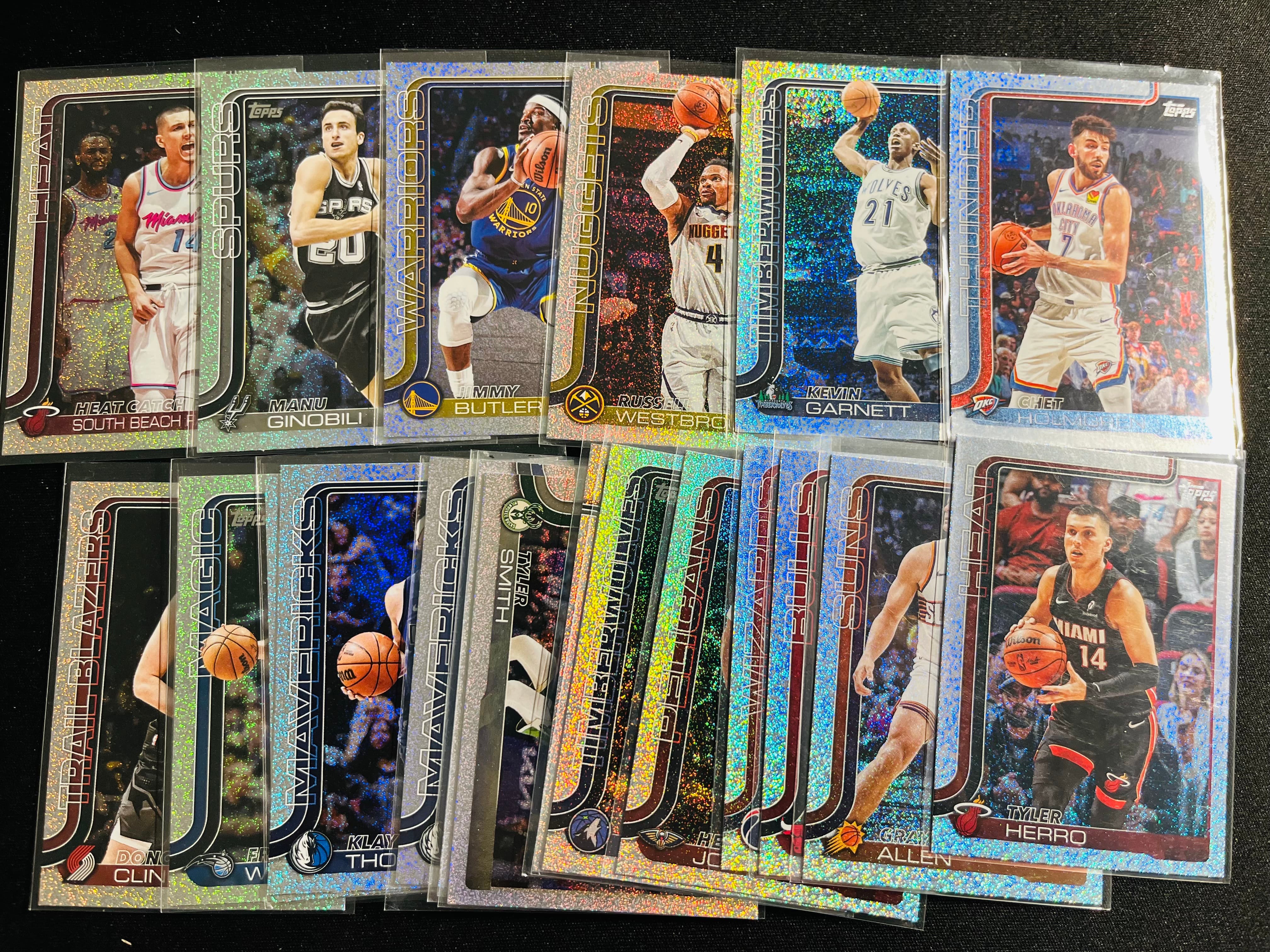 【古都代卖0手续费高额预付】2025-26 Topps 希罗 吉诺比利 切特 霍姆格伦 威少 加内特 巴特勒等 银碎闪折 一图打包 选图帅气 实卡好看 凑套收藏必备——凉默