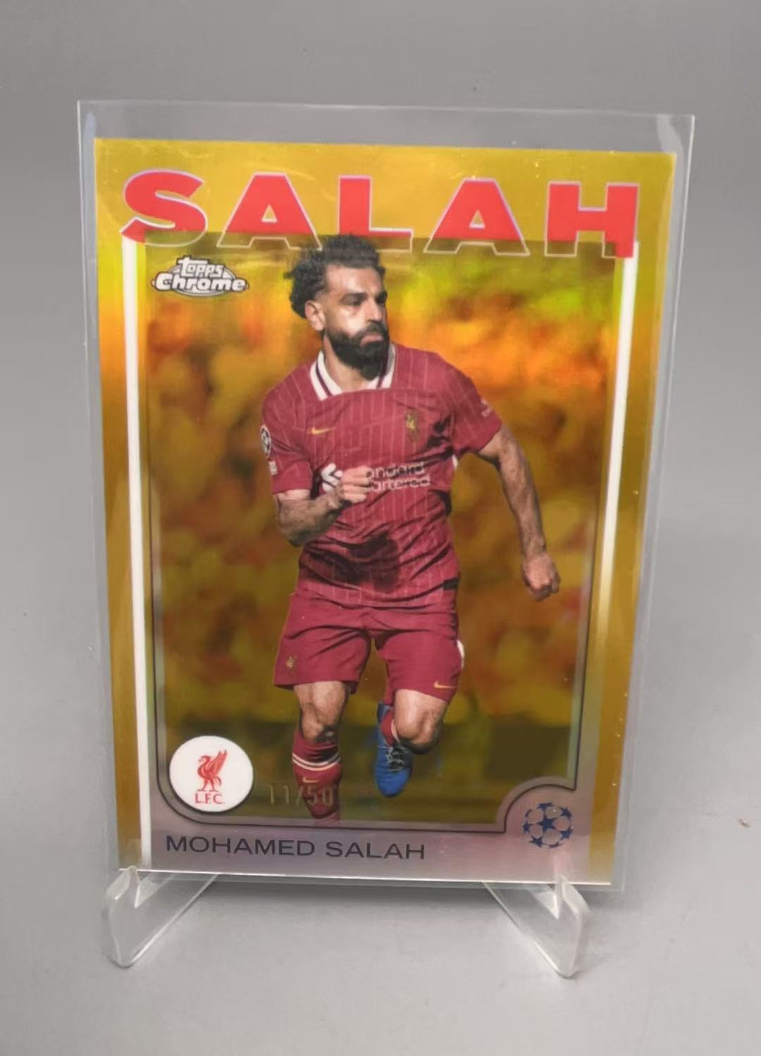 【坚果卡牌代拍】  2025  Topps Chrome Mohamed Salah 欧战TC 利物浦 萨拉赫 金折 50编 正金折 车哥0623