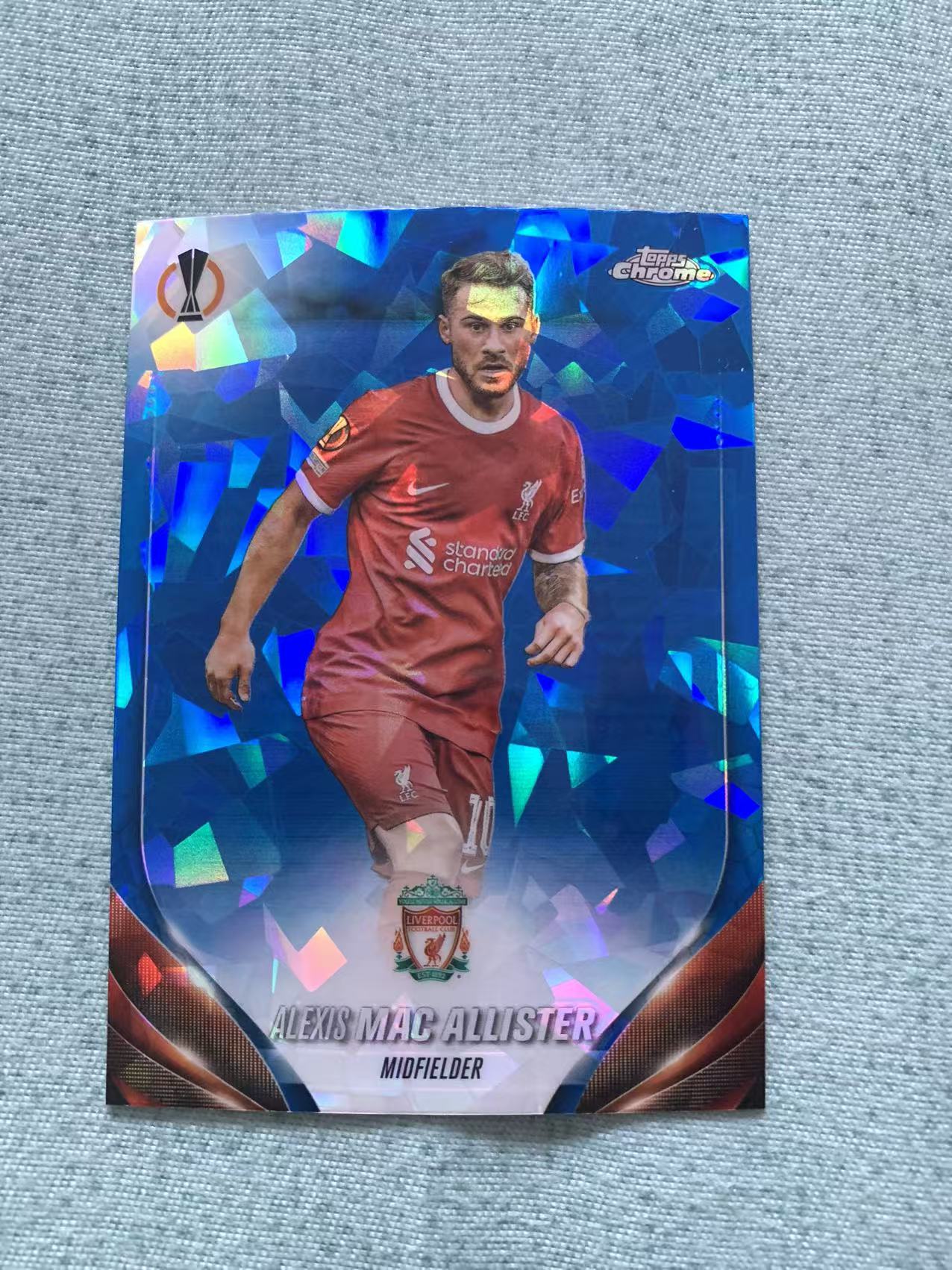 2024 Topps Chrome Alexis Mac Allister 麦卡利斯特 利物浦 欧冠 蓝宝石 碎冰折 银折 实卡精美 收藏必备