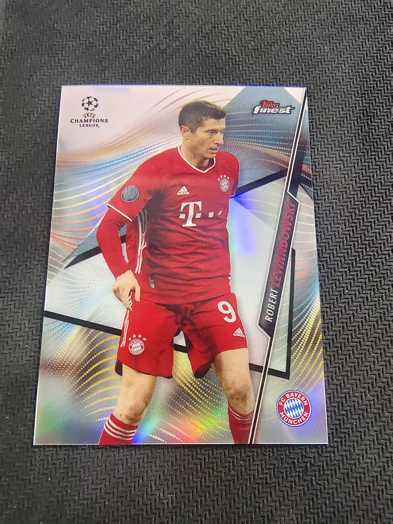 【可合并,不累计】2021 Topps Finest Robert Lewandowski 拜仁 莱万多夫斯基 欧冠 银折 #50