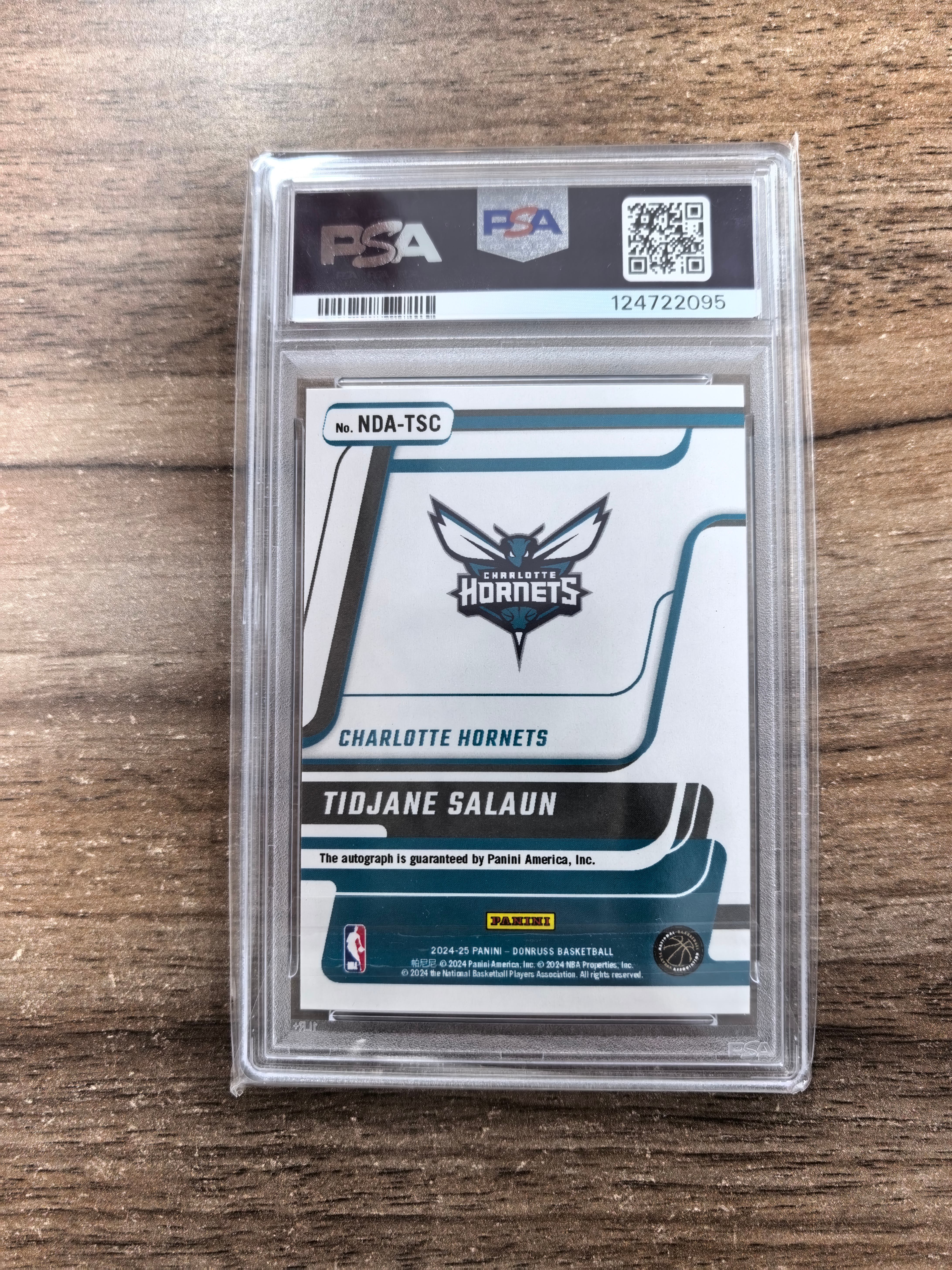 2024-25 Panini Donruss Tidjane Salaun RC 杜蕾斯 黄蜂 提贾尼萨隆 新秀 签字 卡签 明日签 评级卡 PSA 8+10分 卡品如图 收藏必入 min