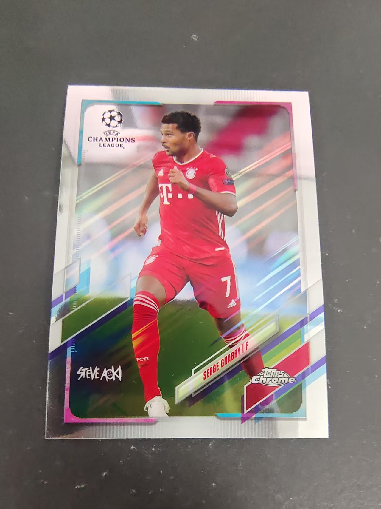 【可合并,不累计】2021 Topps Chrome Serge Gnabry 欧冠 拜仁 格纳布里 划痕 边角瑕疵 @72