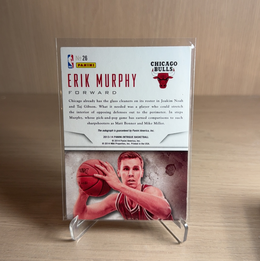 2013-14 Panini Intrigue Erik Murphy RC 【免费代卖】阴谋系列 公牛 新秀 RC 埃里克 墨菲 /149编 折射 签字 贴签 专收收藏必备