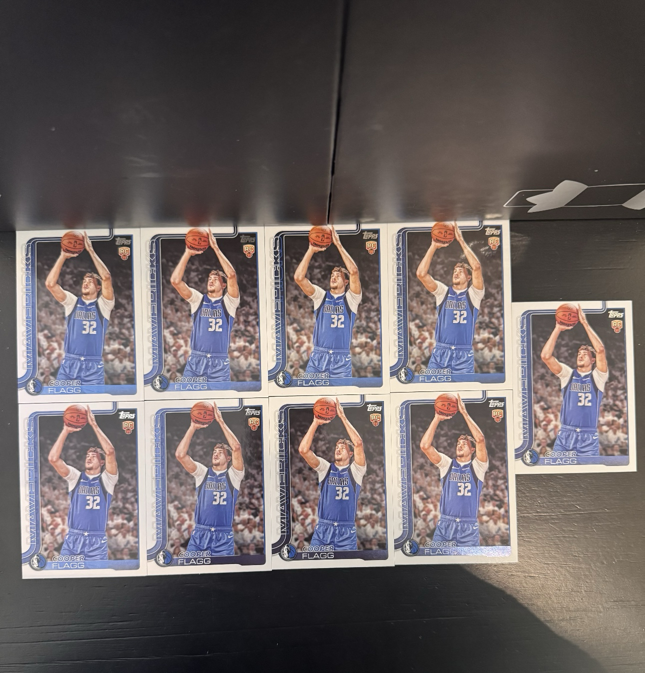 曌 2025 Topps FLAGSHIP Cooper Flagg 库珀 弗拉格 独行侠 新秀rc 正base 9张打包 lot 状元 MJ002R