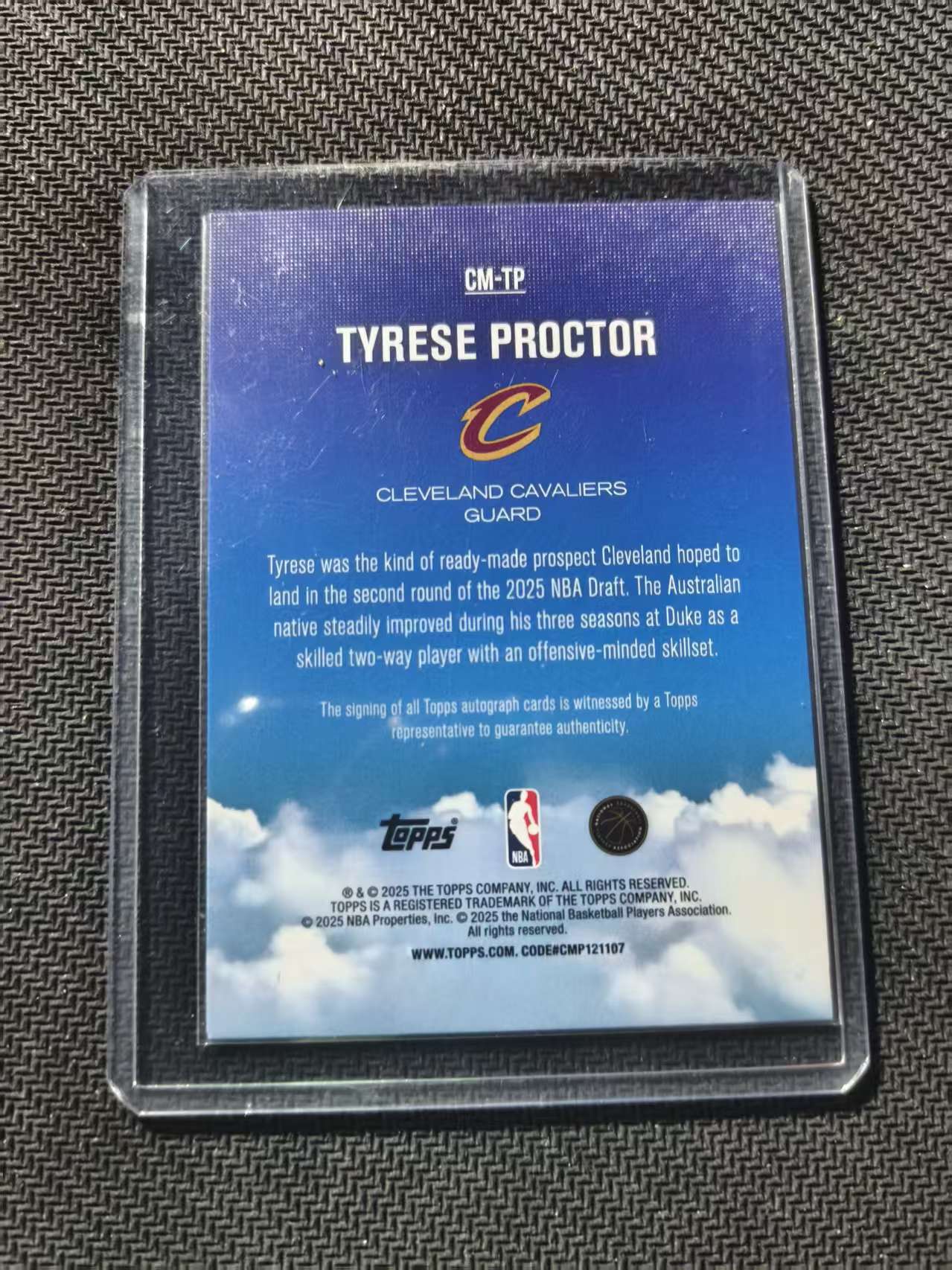 2025 Topps Topps Tyrese Proctor RC 新秀 元年 泰里斯 普罗克特 签字 #滨滨