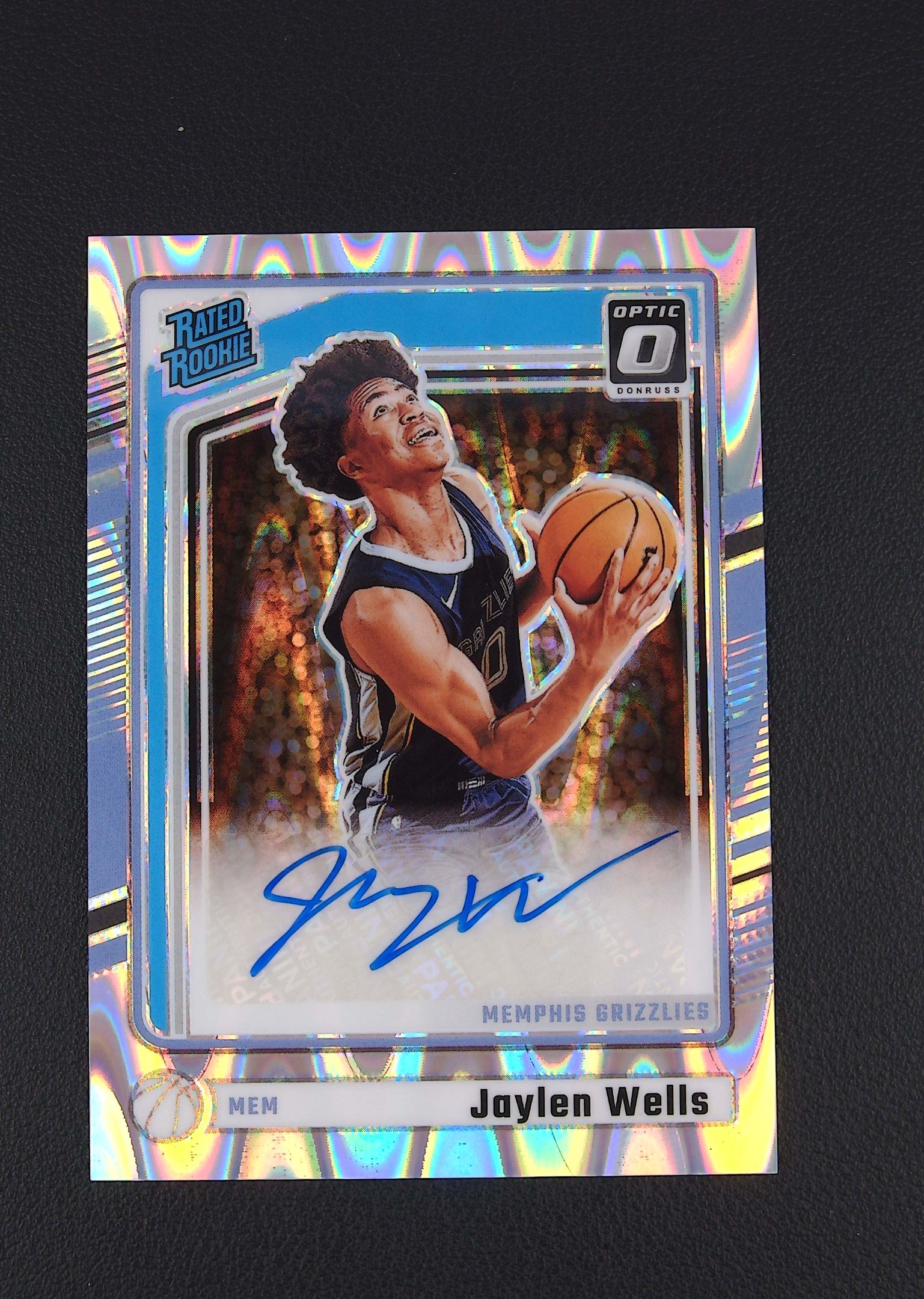 2024-25 Panini Donruss Optic Jaylen Wells RC 【阿福代卖】 韦尔斯 威尔斯 灰熊 新秀 签字 波浪折 杜蕾斯OP 收藏必备 (行行行)