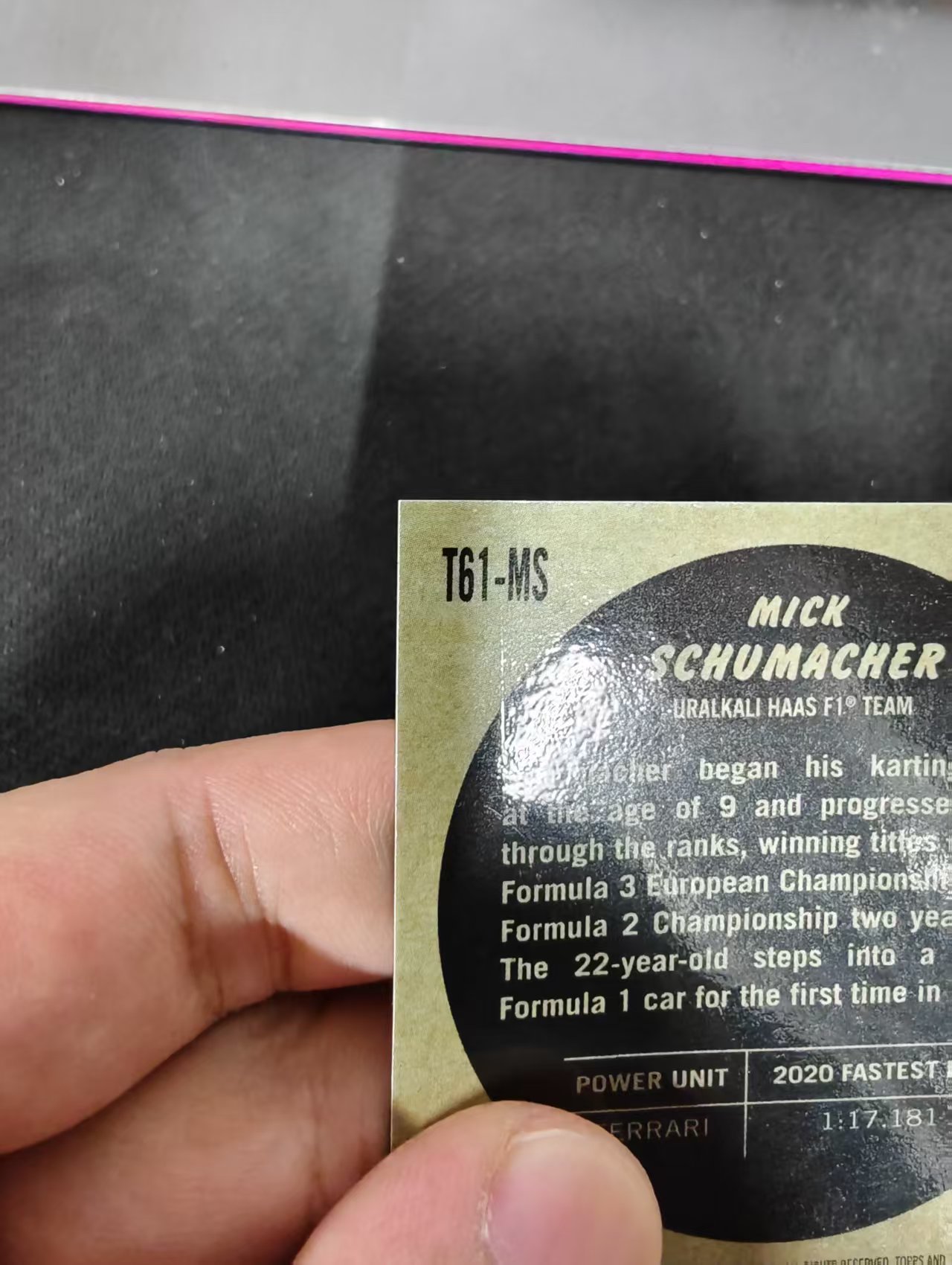 2021 Topps Chrome Mick Schumacher RC F1 新秀 米克 舒马赫 银折 划痕 边角瑕疵 #MS