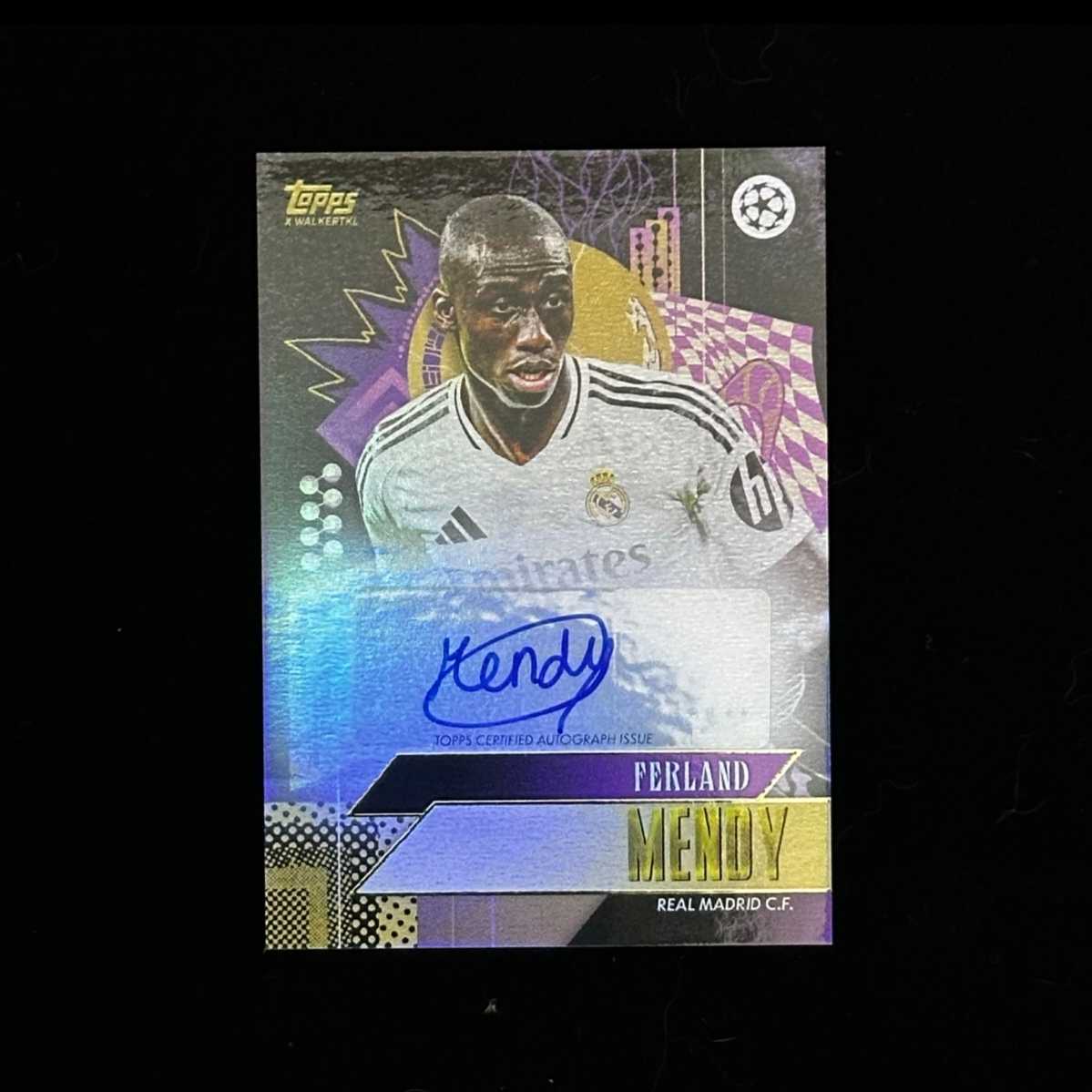 2024 Topps UEFA Champions League Ferland Mendy 欧冠 皇家马德里 皇马 F 门迪 银折 签字 卡品如图 收藏必备【才来-V】