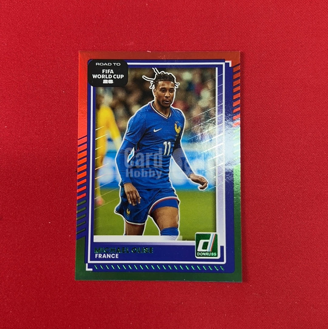 【四喜代拍】2025-26 Panini Donruss 世界杯 杜蕾斯 Michael Olise 奥利塞 奥利赛 法国 2 三色折特卡 卡品如图(polo)
