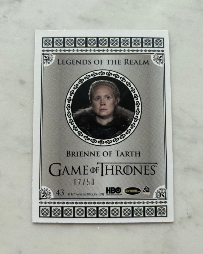 2024 Other Game of Thrones Gwendoline Christie HBO 权游 权利的游戏 权力的游戏 冰与火之歌 女骑士布蕾妮 人物卡 /50 红折 低编难得