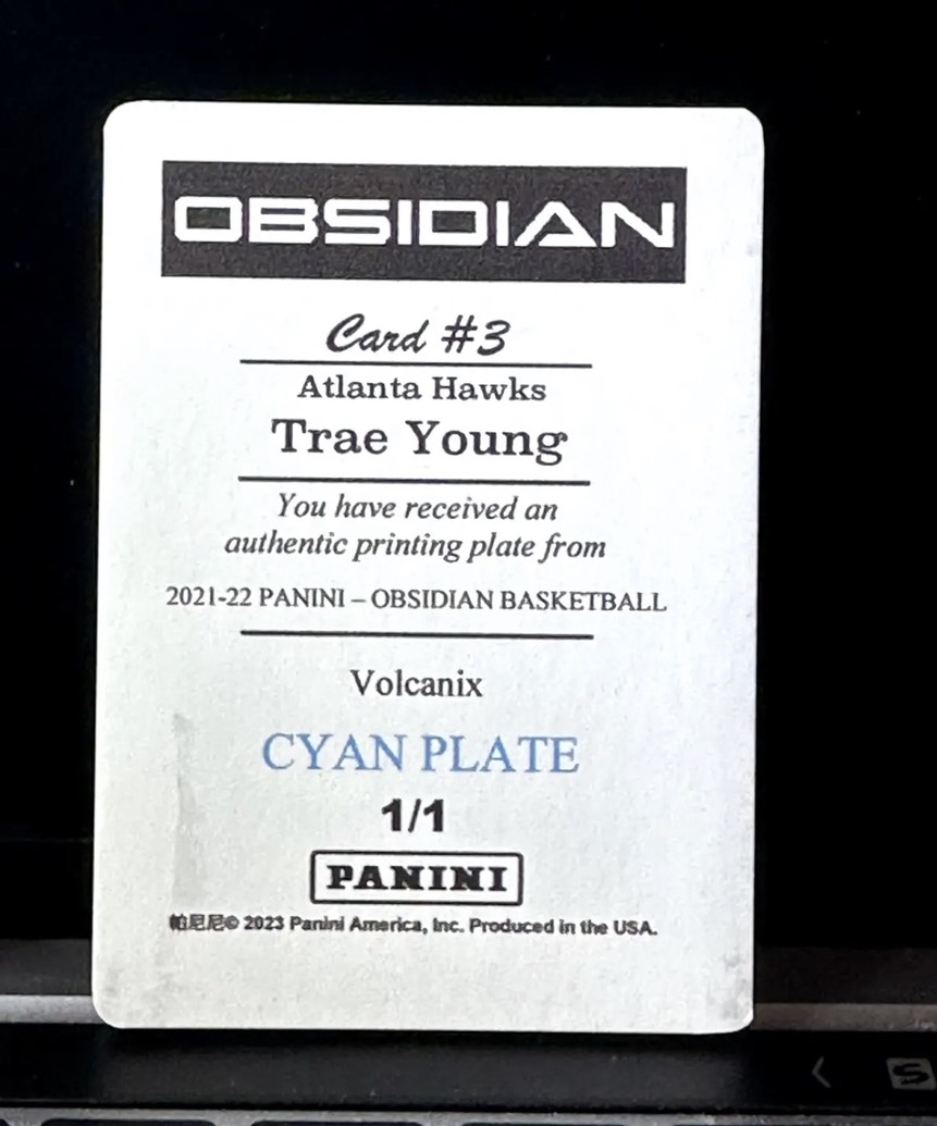 2022-23 Panini Obsidian Trae Young 【车仔代卖】黑眼圈 老鹰老大 纽约市长 特雷 杨 模板 1/1编 辉总