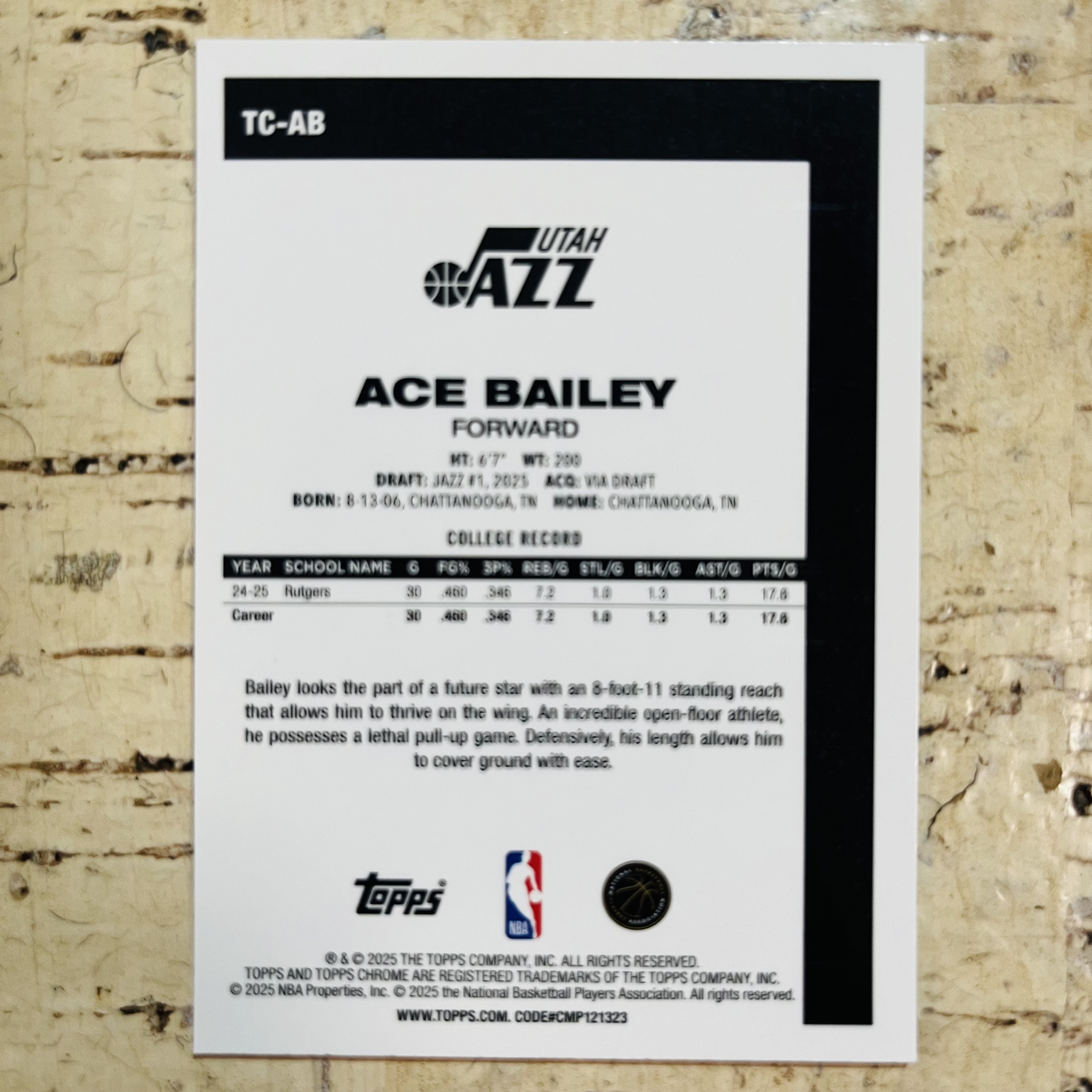 2025-26 Topps Flagship ACE Bailey RC 新秀 爵士 艾斯 贝利 银迷宫折 mojo折 第3张 45周年 chrome 复古特卡【小卡迷拍卖 可累积半年】