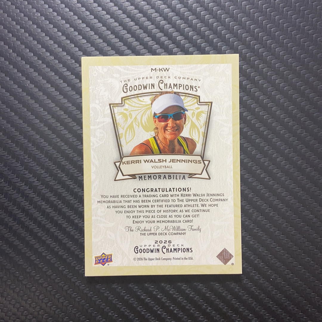 【小牛代拍】2026 Upper Deck Goodwin Kerri walsh jennings 古德温 沙滩排球 凯丽 沃尔什 詹宁斯 体育皇室 物料 厚卡 卡品如图(男)