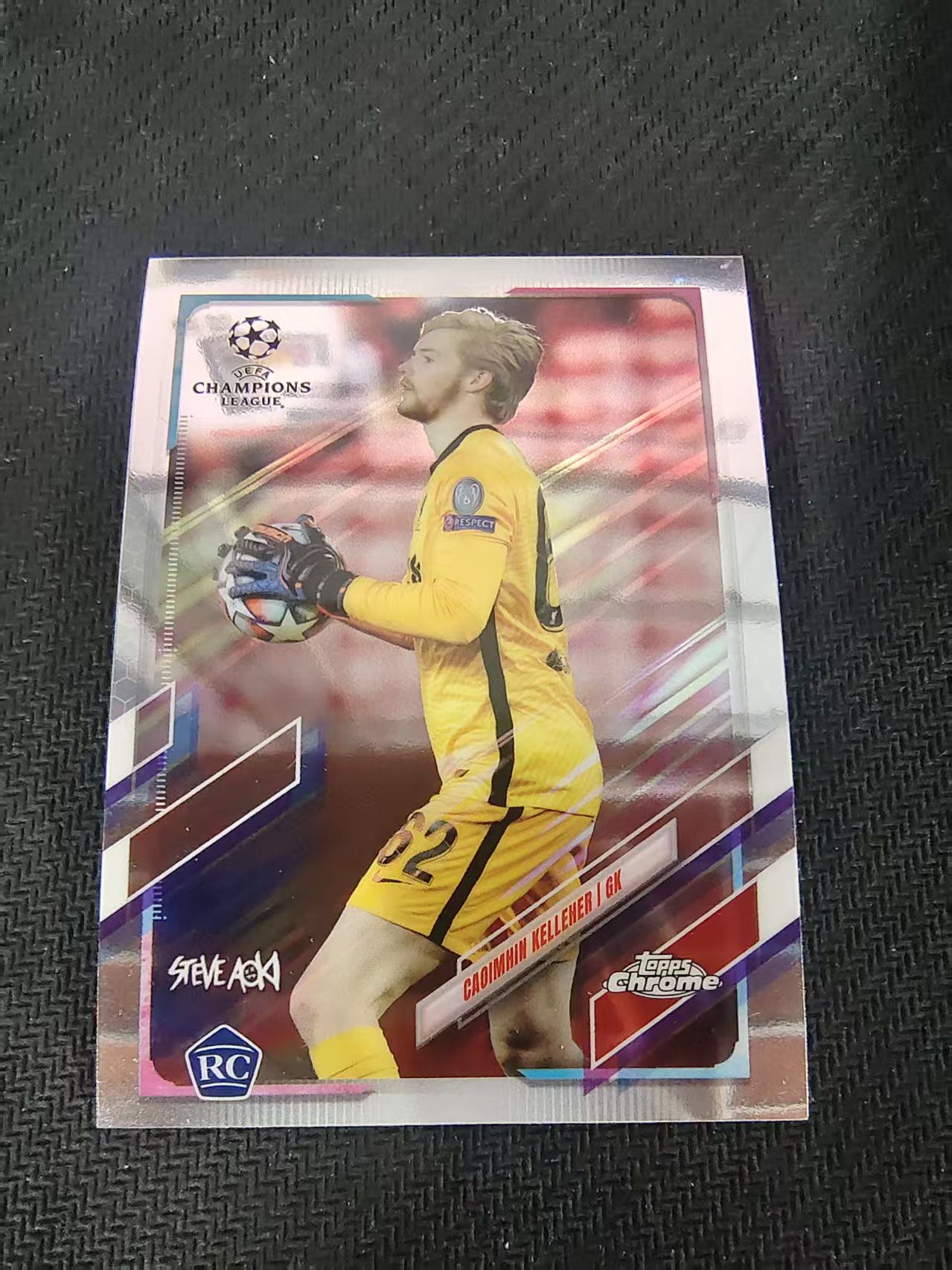 【可合并,不累计】2021 Topps Chrome Caoimhin Kelleher RC 凯莱赫 利物浦大热新秀 门将 欧冠 划痕 边角瑕疵 @35