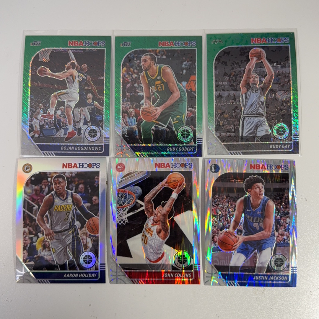 【免费代卖】6张 打包 lot HOOPS 折射 戈贝尔 博格达诺维奇 鲁迪 盖 马刺 骑士 勇士 湖人 火箭 值得收藏!!