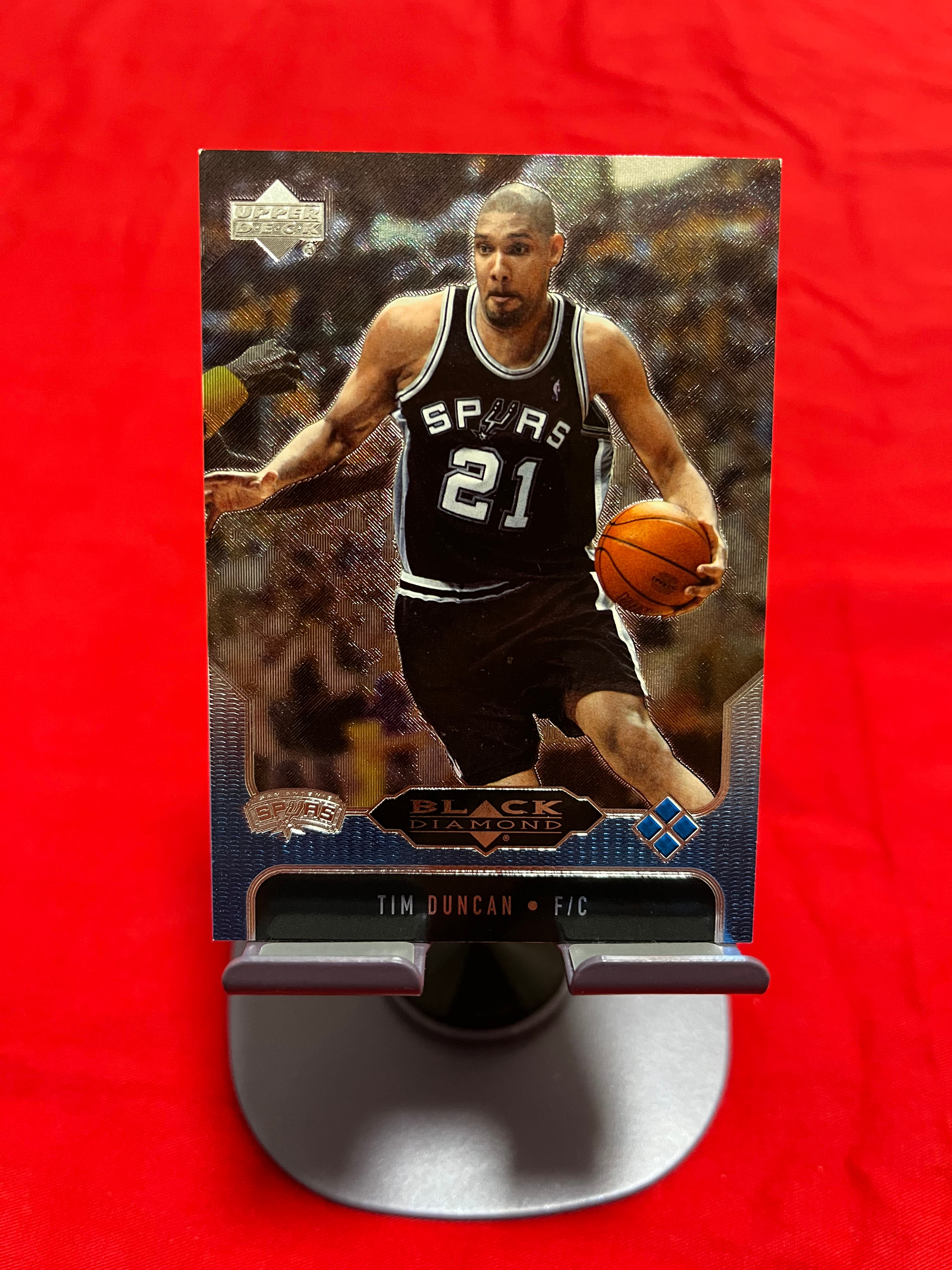 2005 Upper Deck 老卡 老特 Tim Duncan 蒂姆 邓肯 石佛 马刺【折射 黑钻 BLACK DIAMOND】【边角瑕疵如图 介意勿拍】#1091