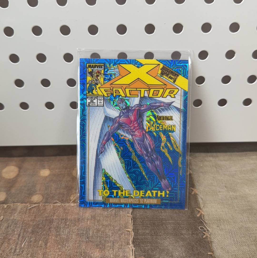 2024 SkyBox Marvel (MCU) 漫威 masterpieces 92 Platinum 92 白金 蓝Mojo折 1:24 变体杂志封面 大天使 Archangel